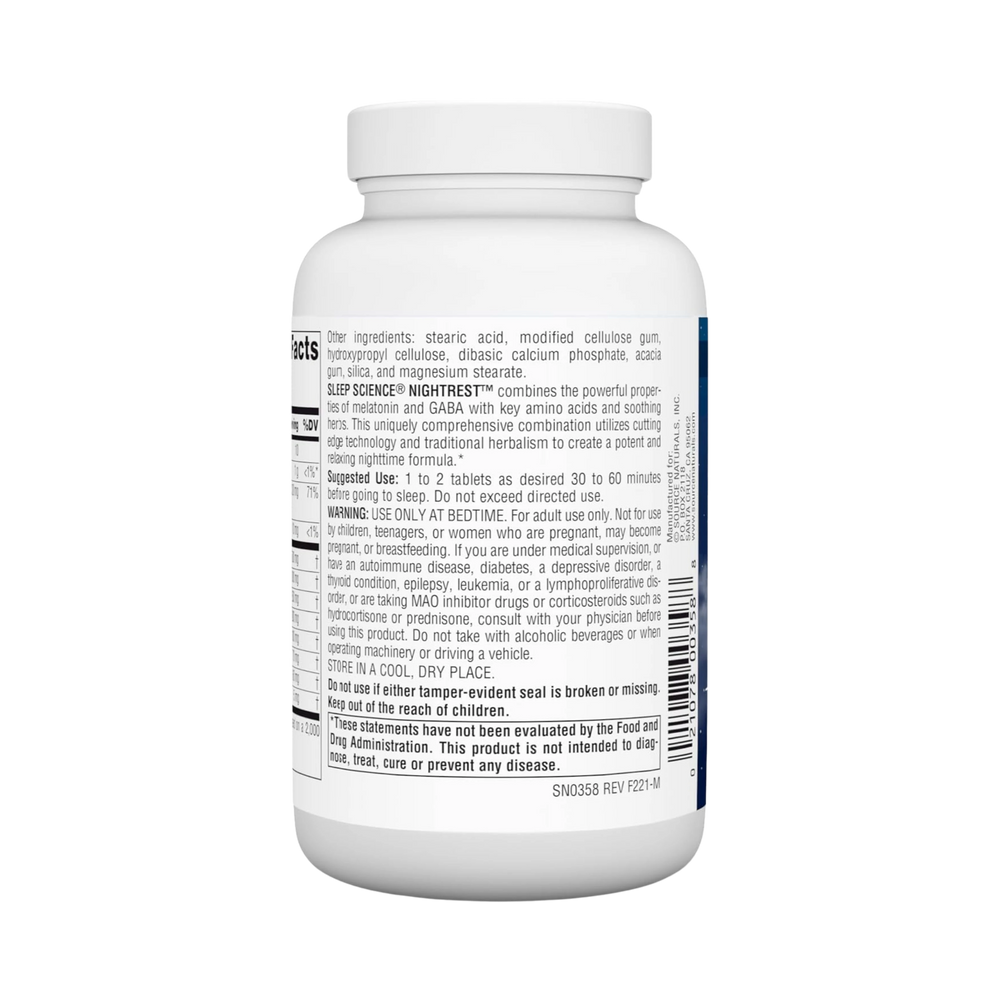 Source Naturals, Sleep Science NightRest, 100 Tablets