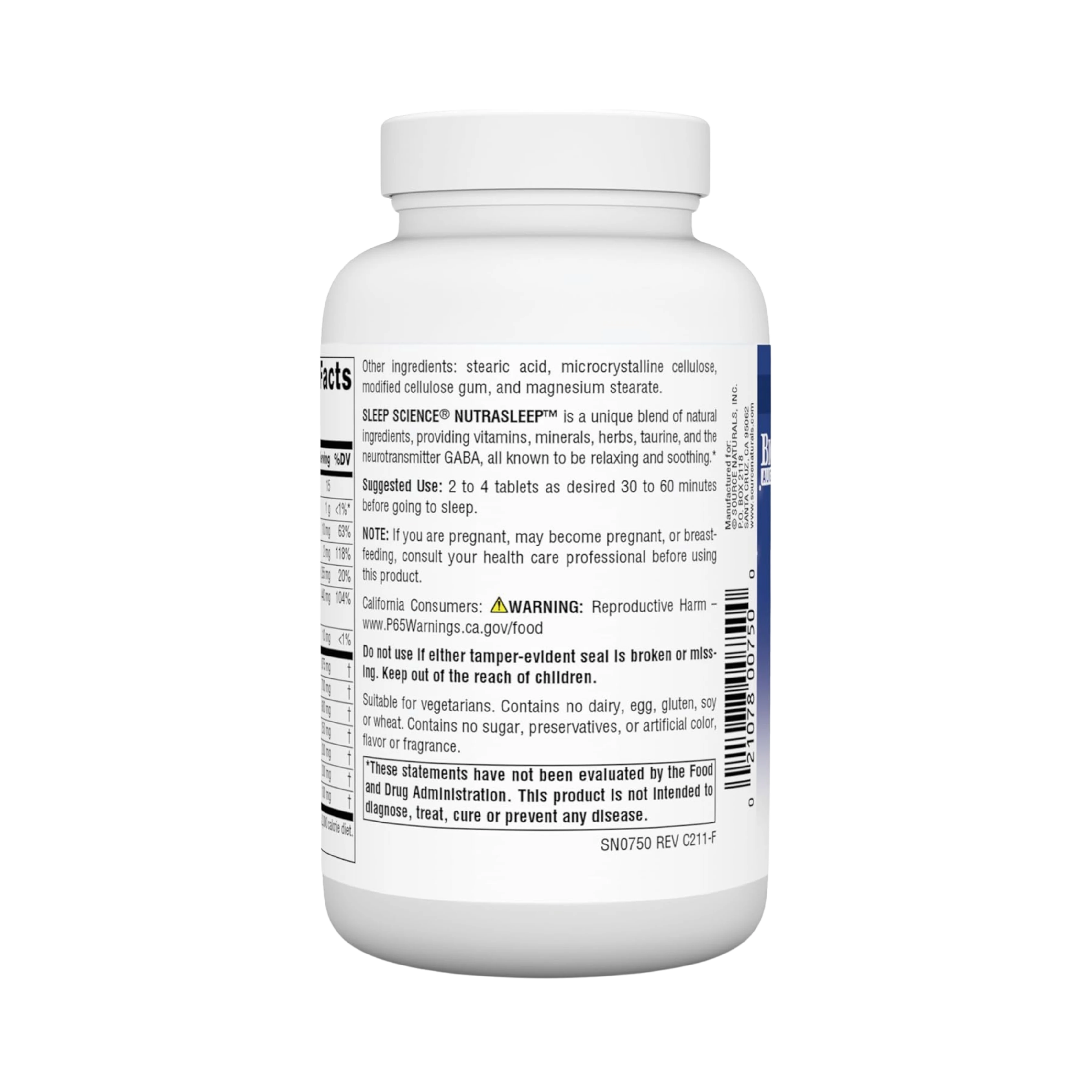 Source Naturals, Sleep Science NutraSleep, 100 Tablets