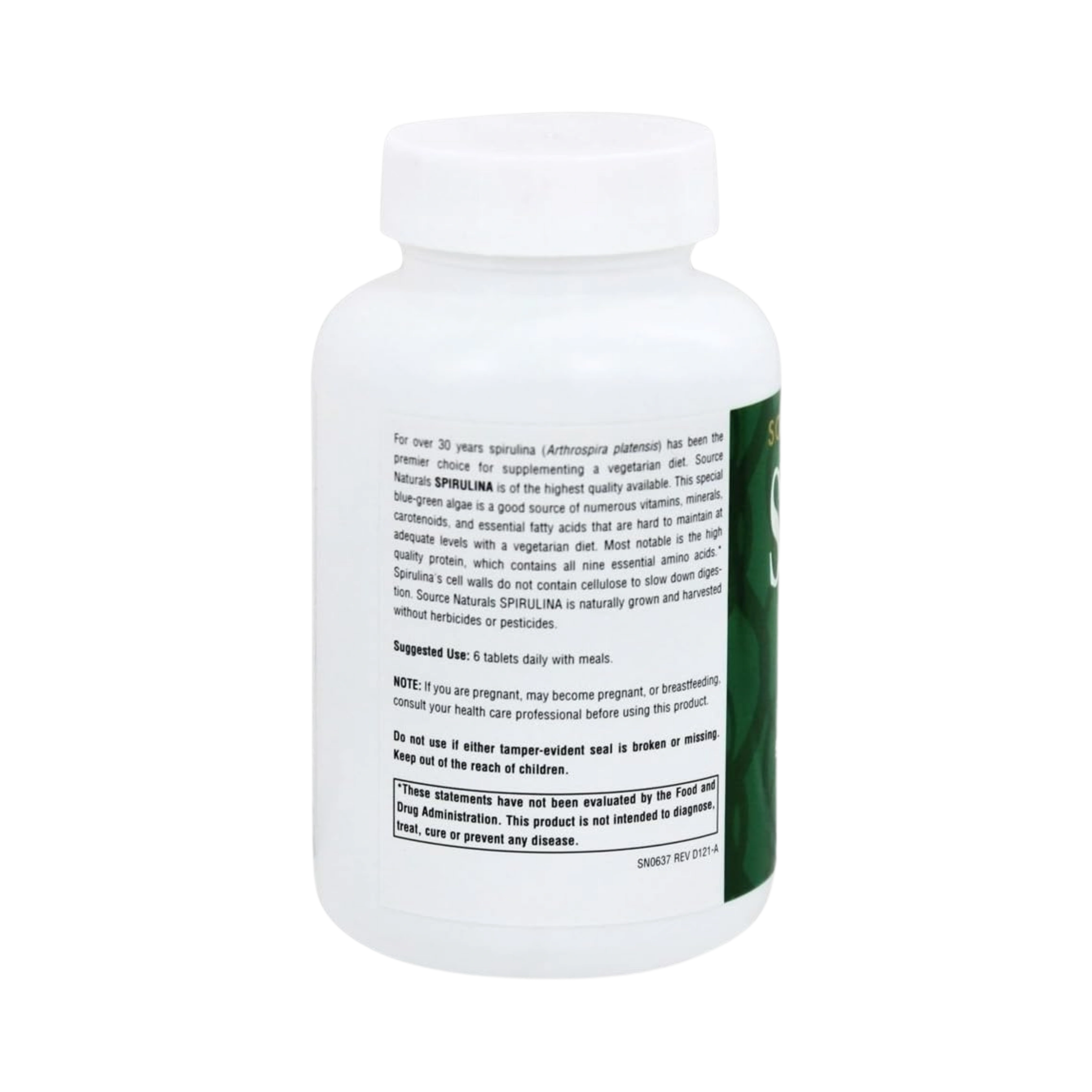 Source Naturals, Spirulina, 500 Mg, 100 Tablets