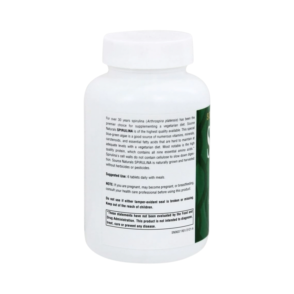 Source Naturals, Spirulina, 500 Mg, 100 Tablets