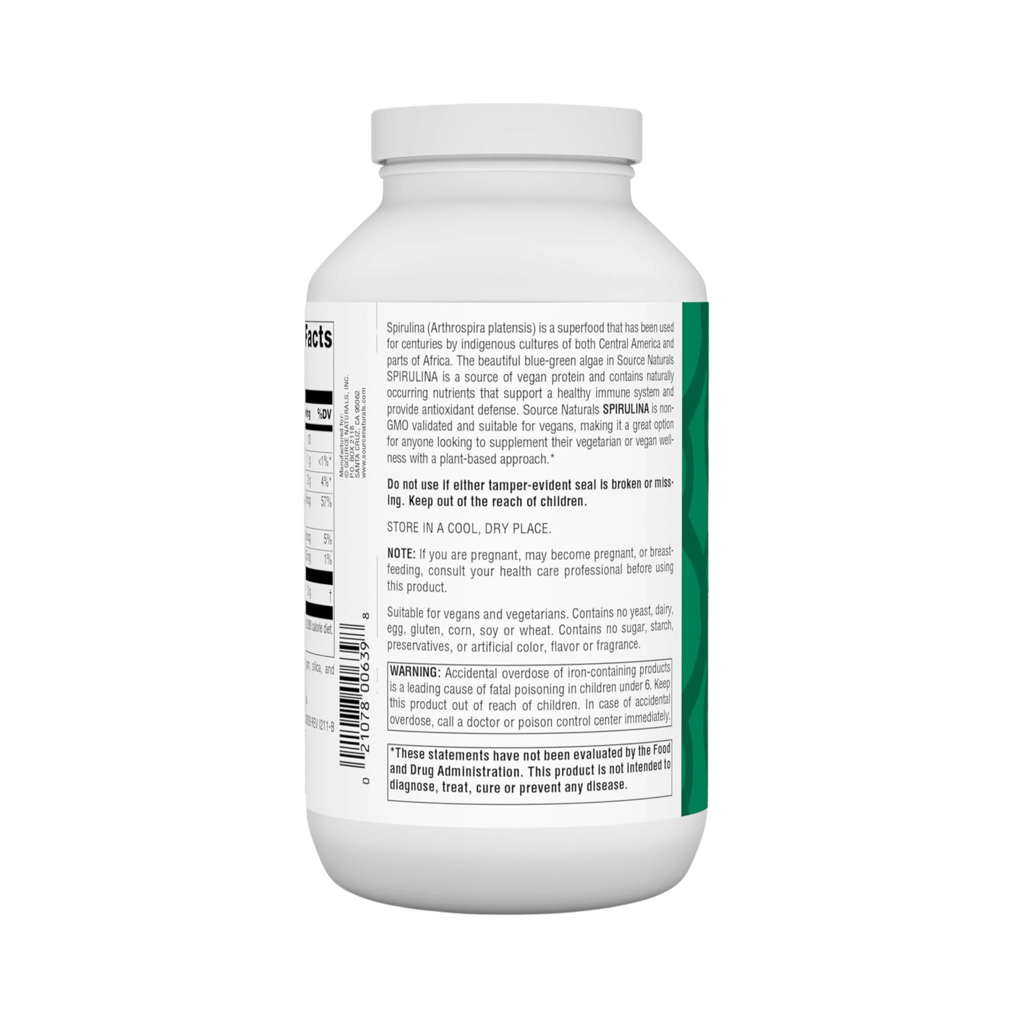 Source Naturals, Spirulina, 500 Mg, 500 Tablets