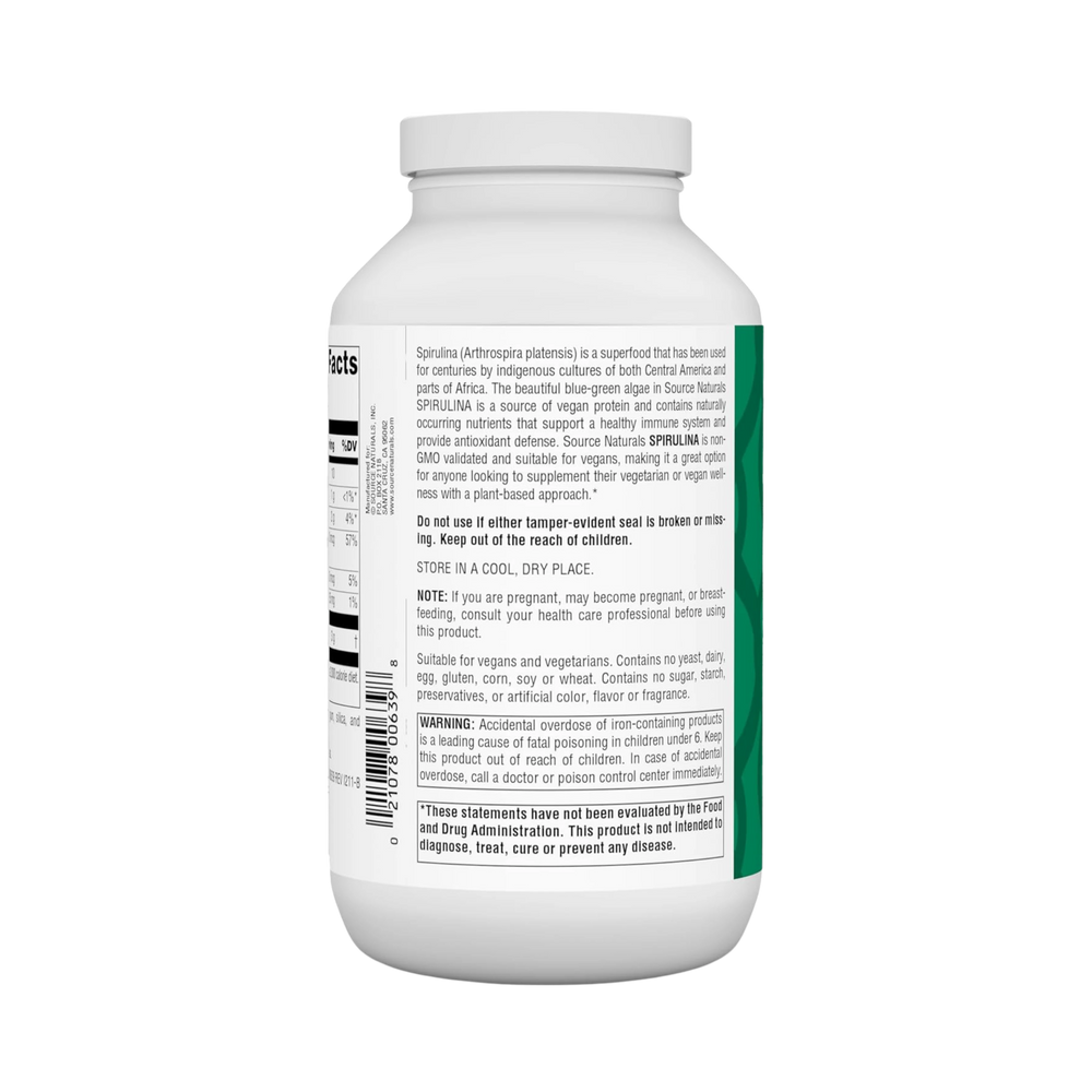 Source Naturals, Spirulina, 500 Mg, 500 Tablets