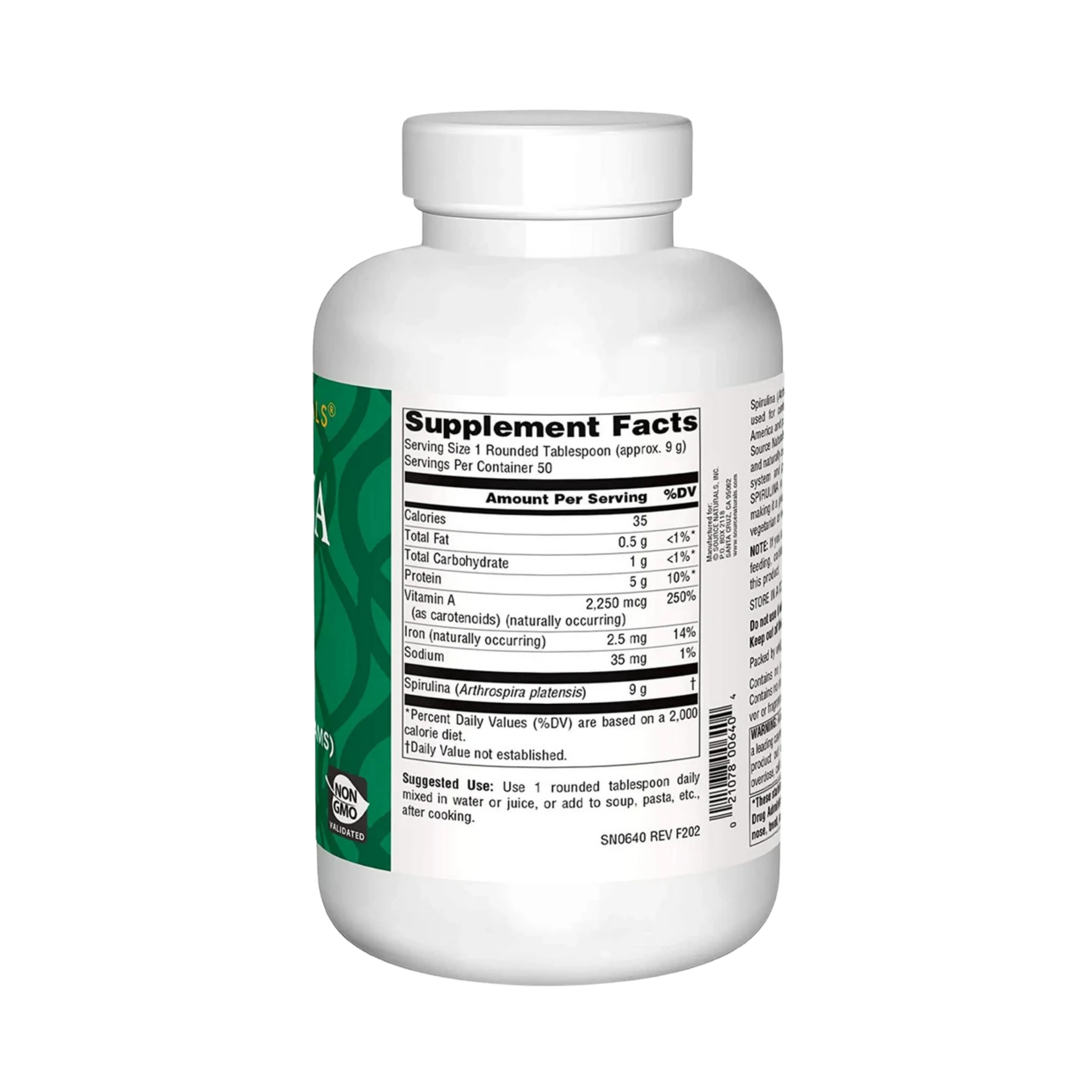 Source Naturals, Spirulina Powder, 16 Oz