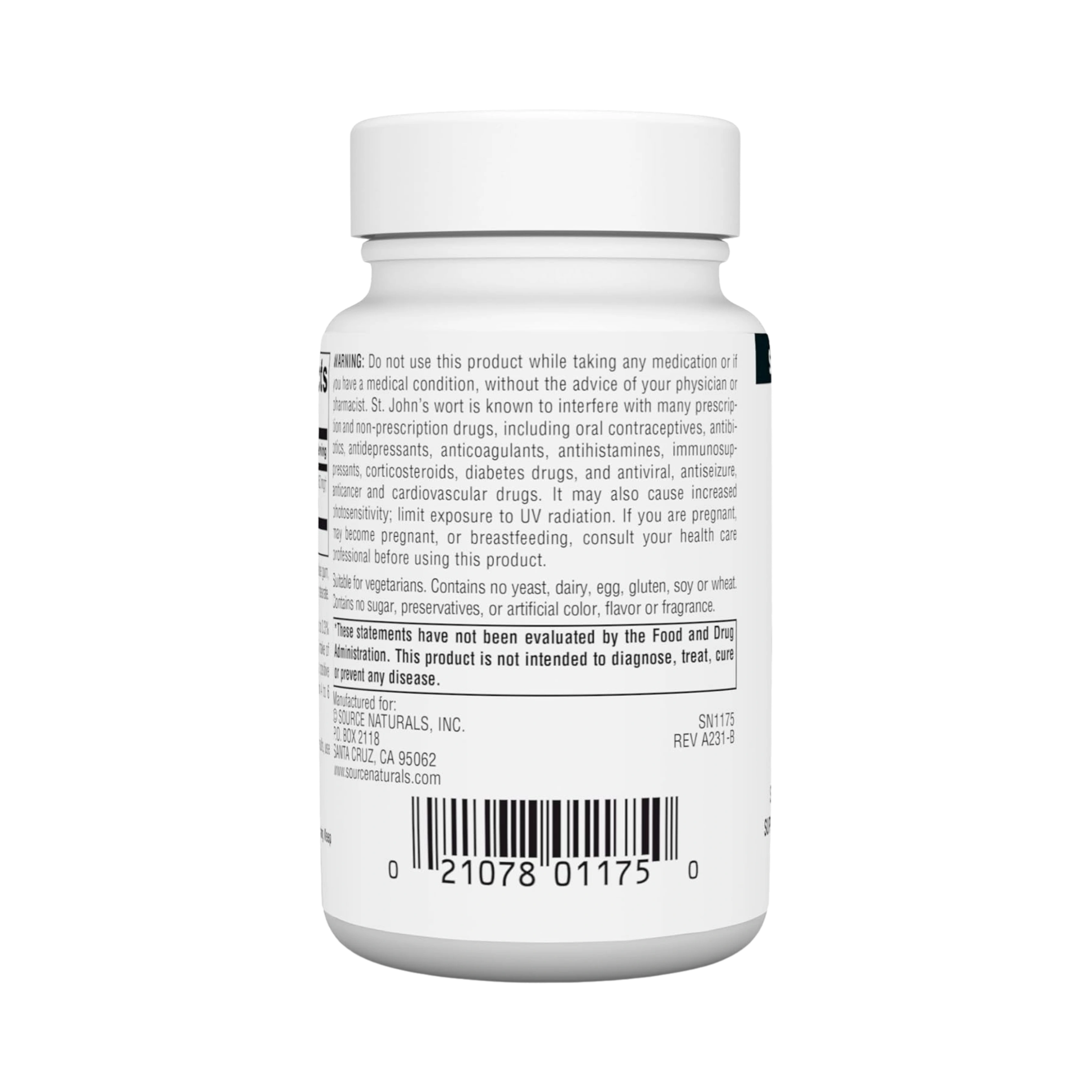 Source Naturals, St. John's Wort 450, 450 Mg, 45 Tablets