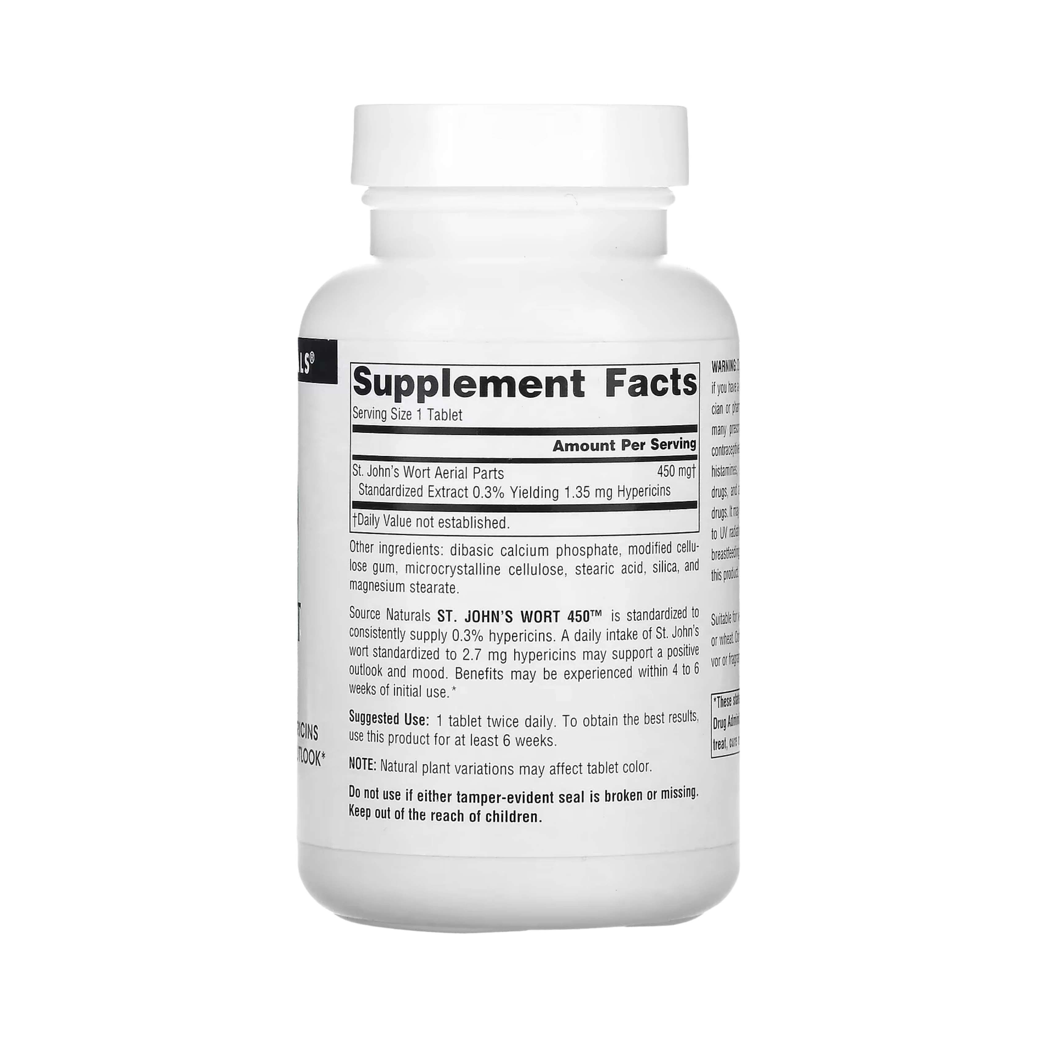 Source Naturals, St. John's Wort 450, 450 Mg, 90 Tablets