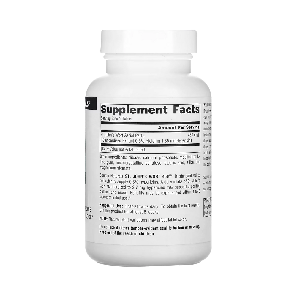 Source Naturals, St. John's Wort 450, 450 Mg, 90 Tablets