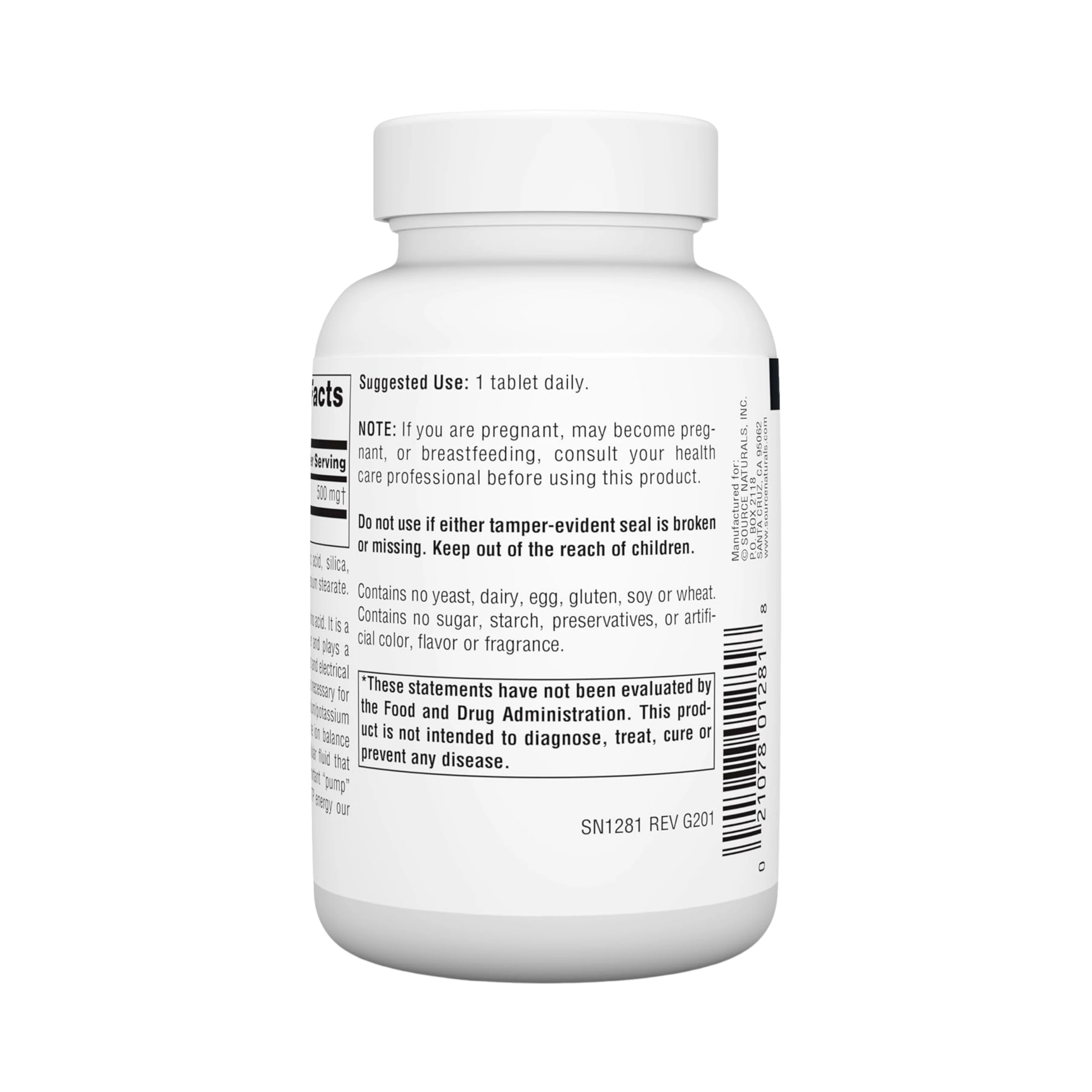 Source Naturals, Taurine, 500 Mg, 120 Tablets
