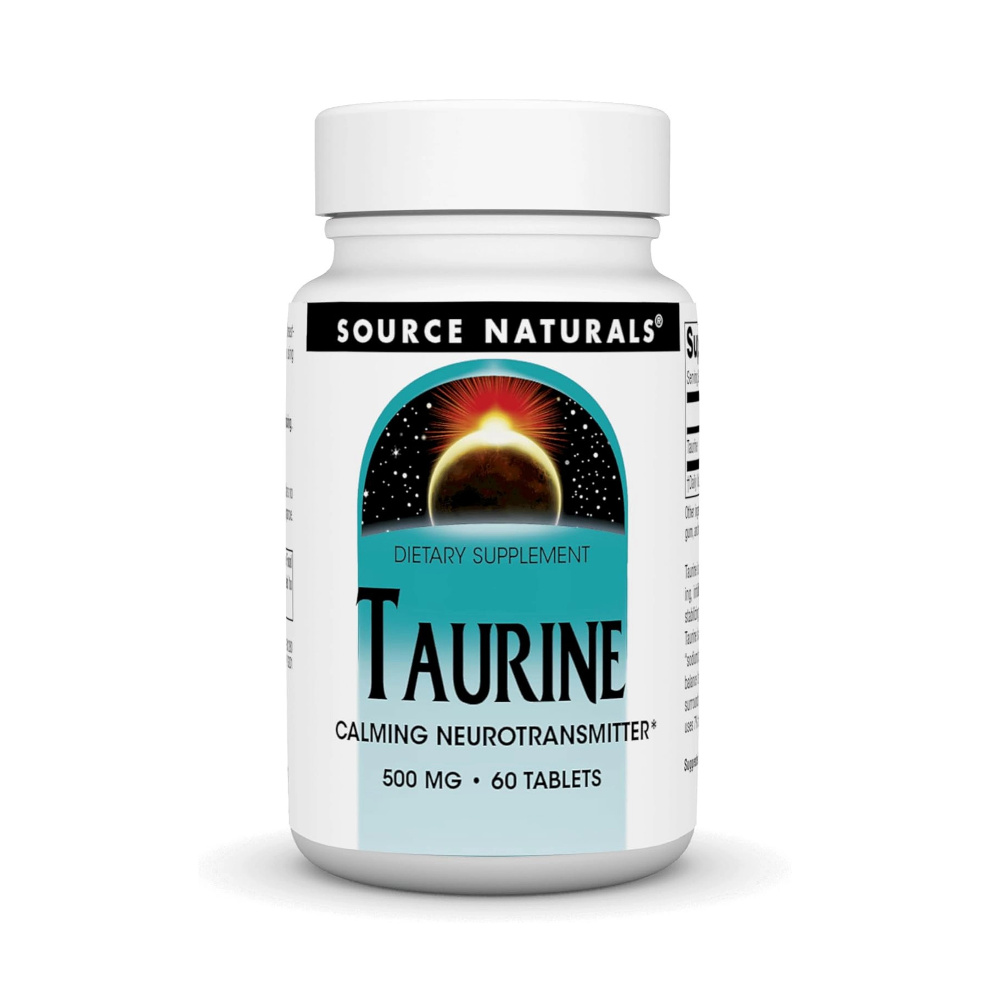 Source Naturals, Taurine, 500 Mg, 60 Tablets