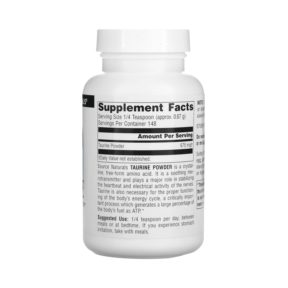 Source Naturals, Taurine Powder, 3.5 Oz
