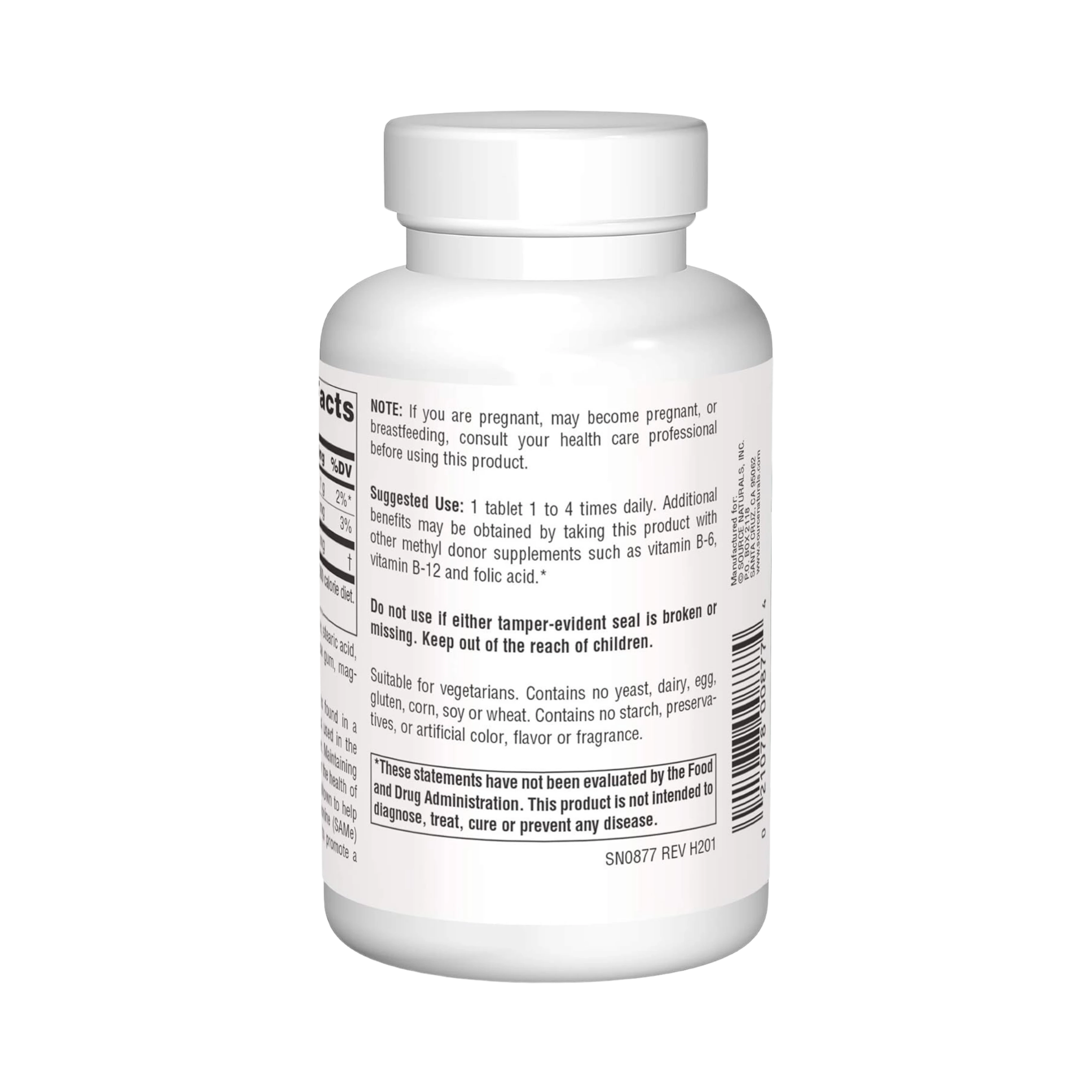 Source Naturals, TMG, 750 Mg, 120 Tablets