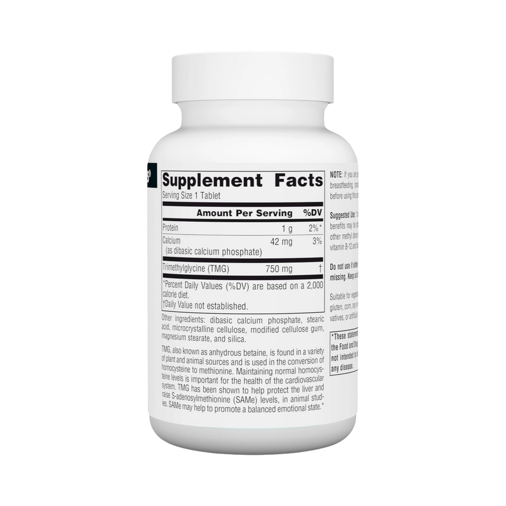 Source Naturals, TMG, 750 Mg, 60 Tablets