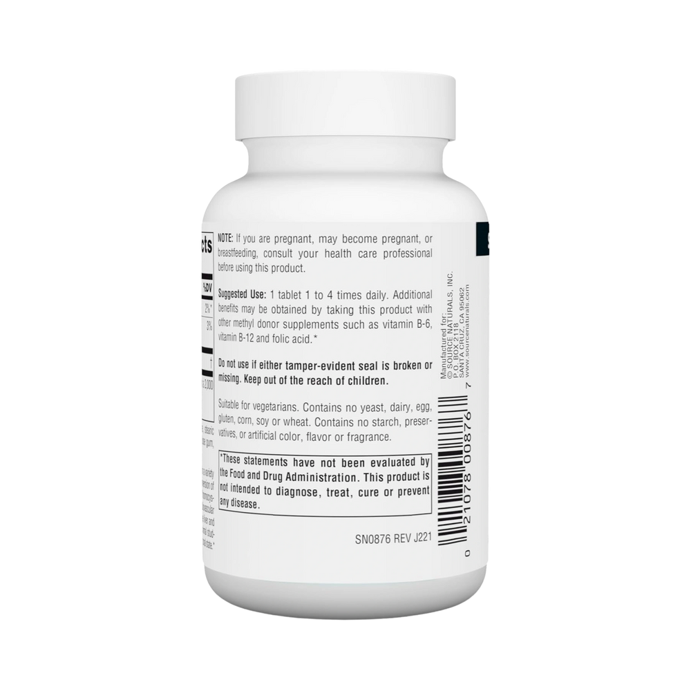 Source Naturals, TMG, 750 Mg, 60 Tablets