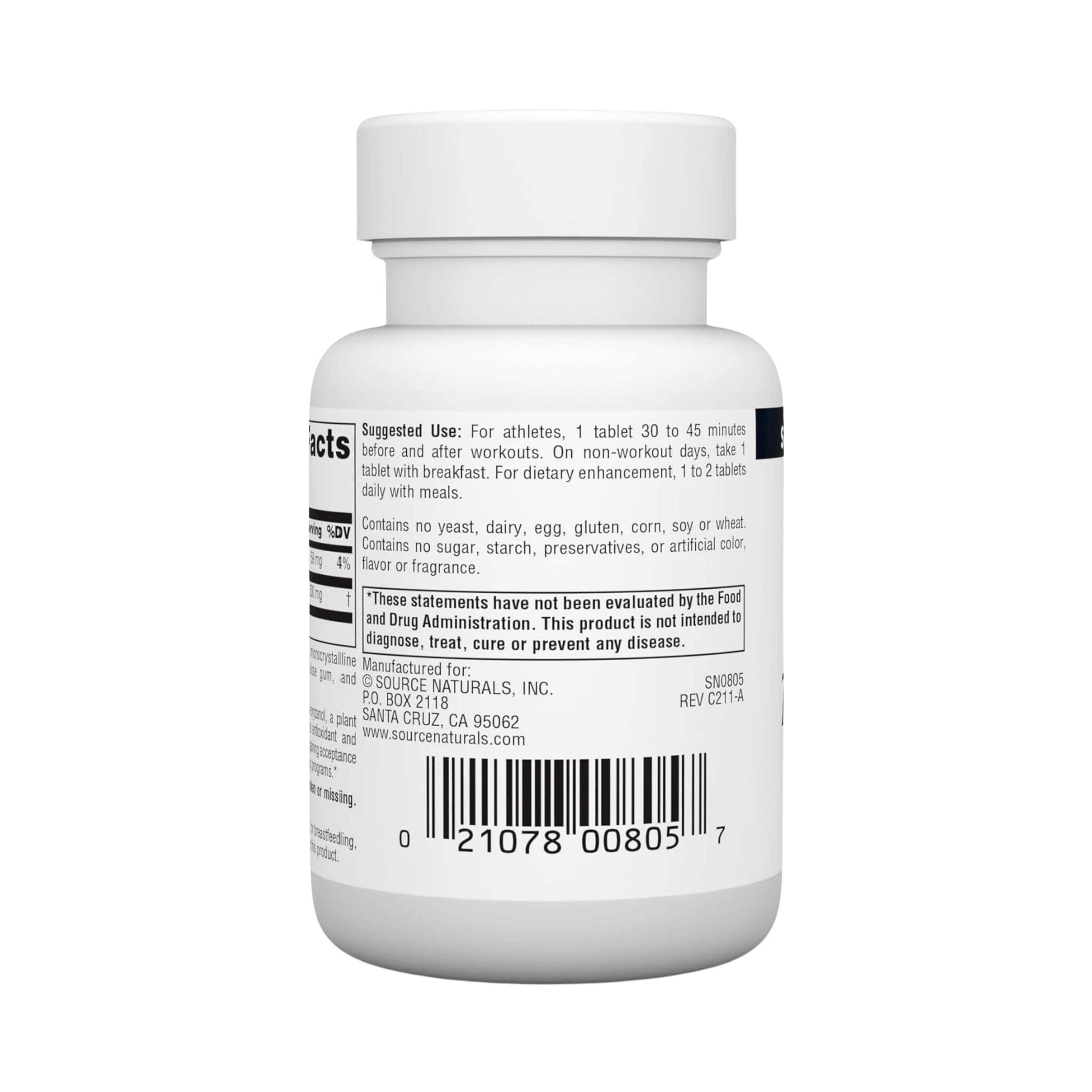 Source Naturals, Trans-Ferulic Acid, 250 Mg, 60 Tablets