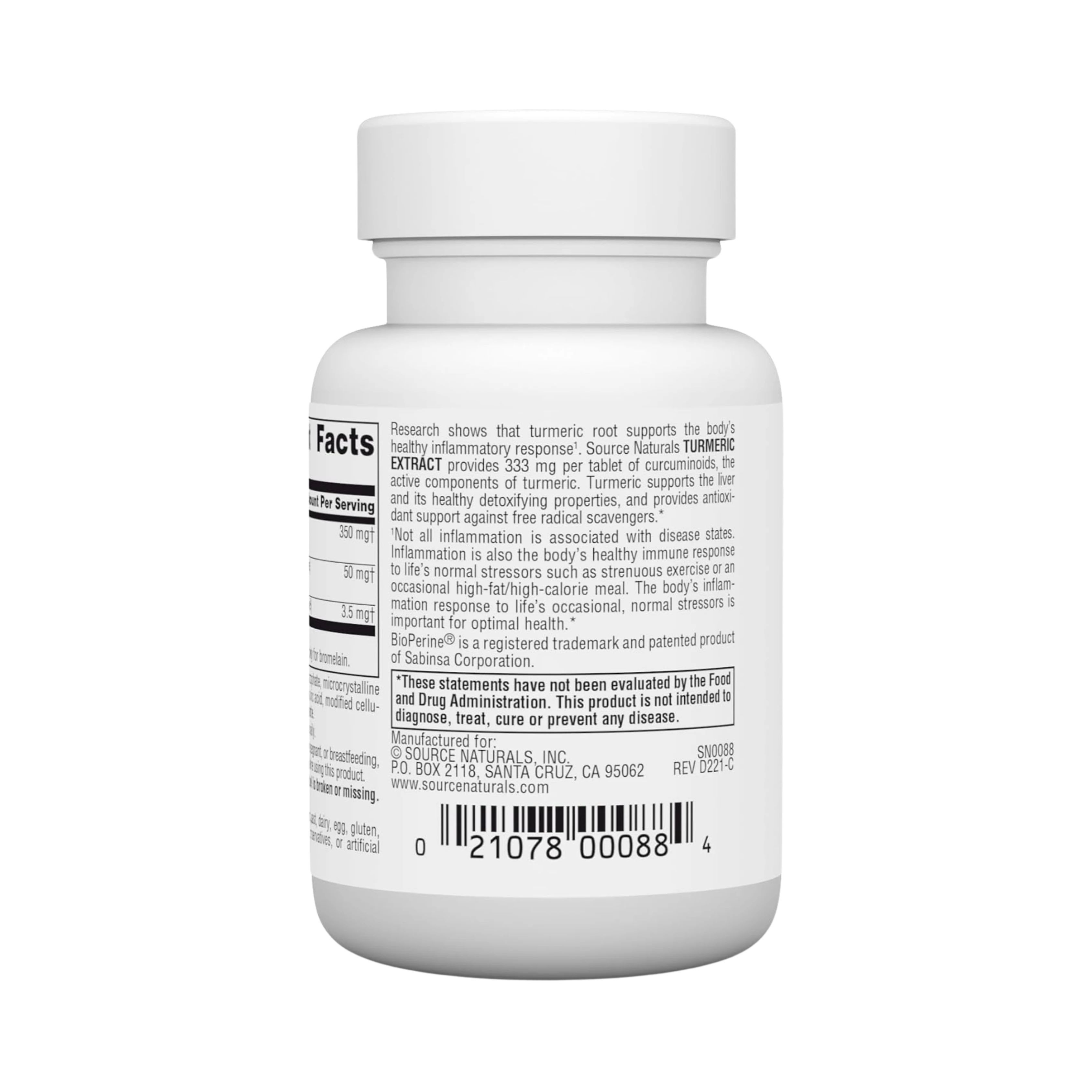 Source Naturals, Turmeric Extract, 50 Tablets