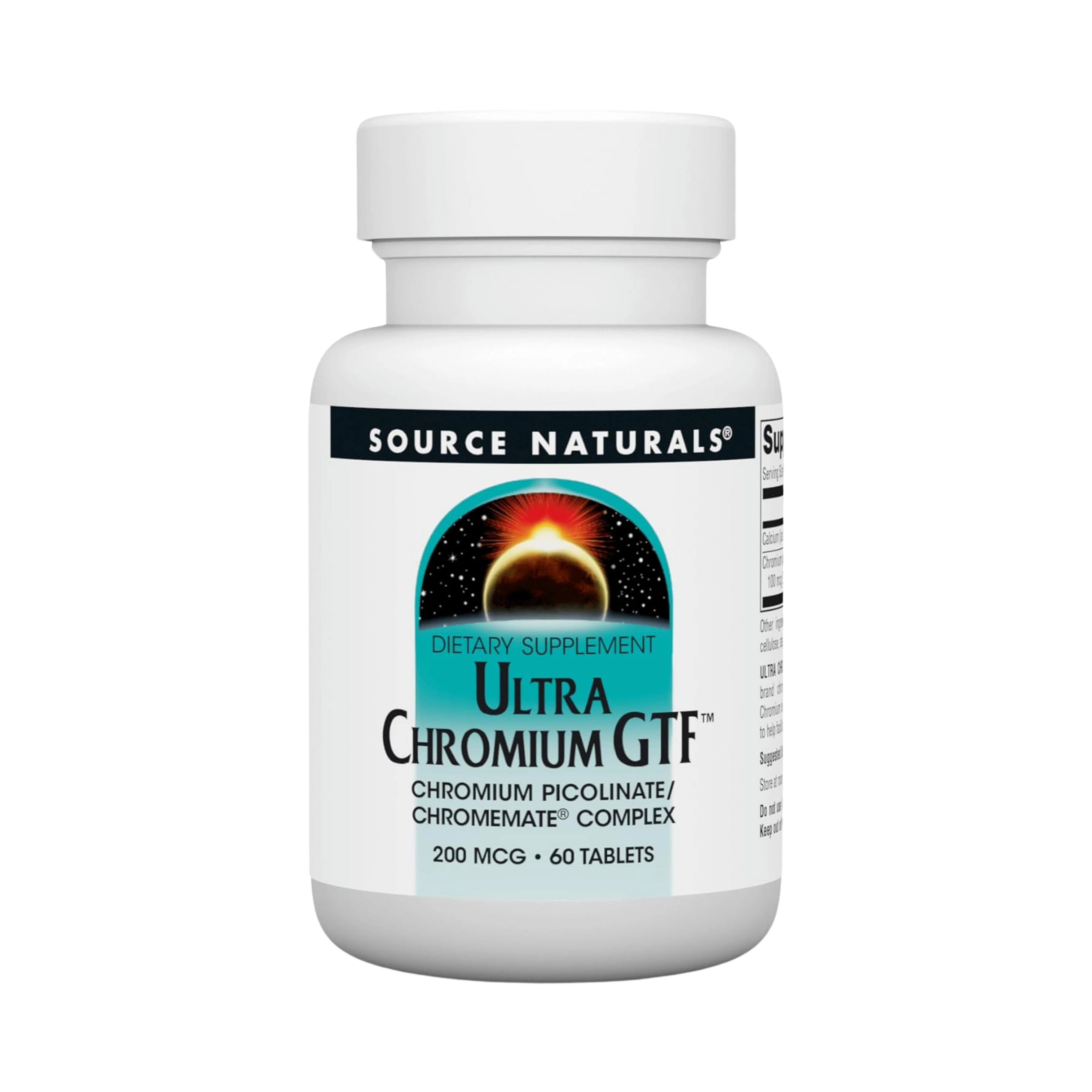 Source Naturals, Ultra Chromium GTF, 200 Mcg, 60 Tablets