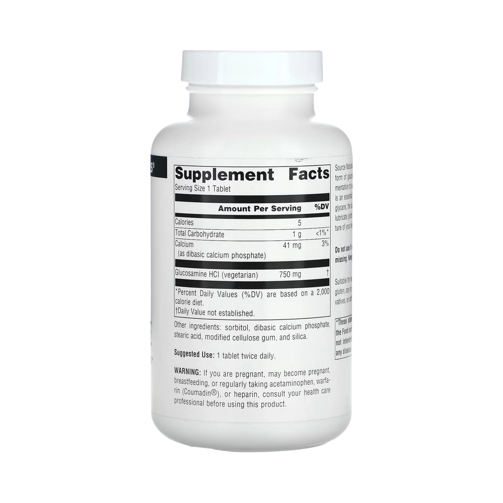 Source Naturals, Vegetarian Glucosamine, 750 Mg, 60 Tablets