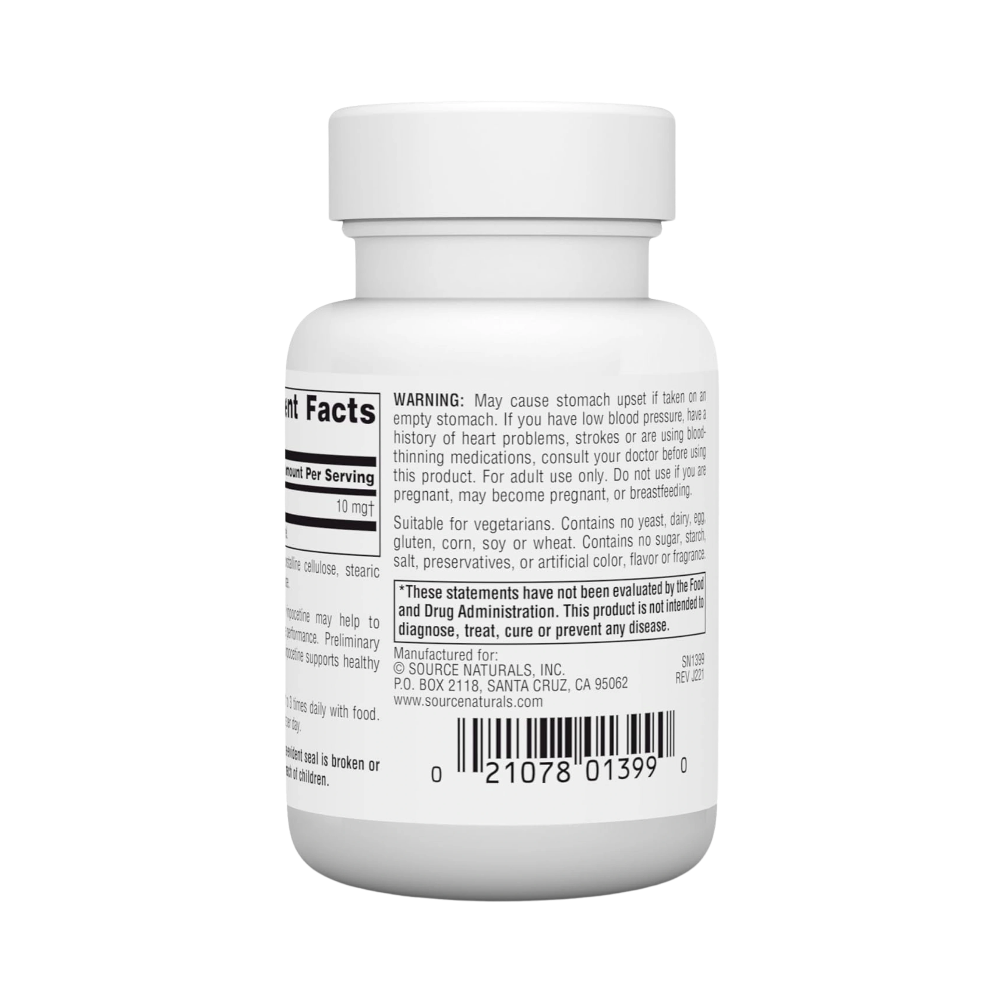 Source Naturals, Vinpocetine, 10 Mg, 60 Tablets
