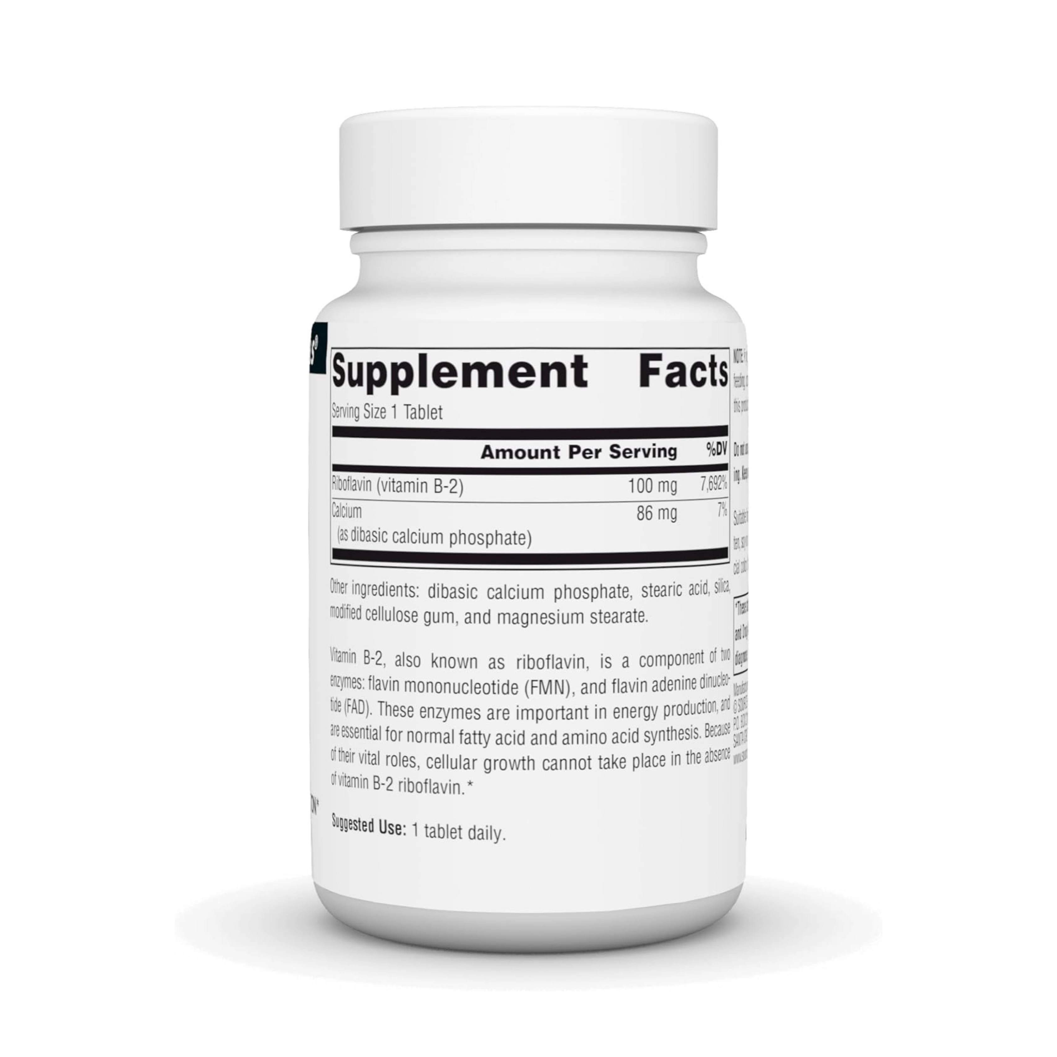 Source Naturals, Vitamin B-2 Riboflavin, 100 Mg, 100 Tablets