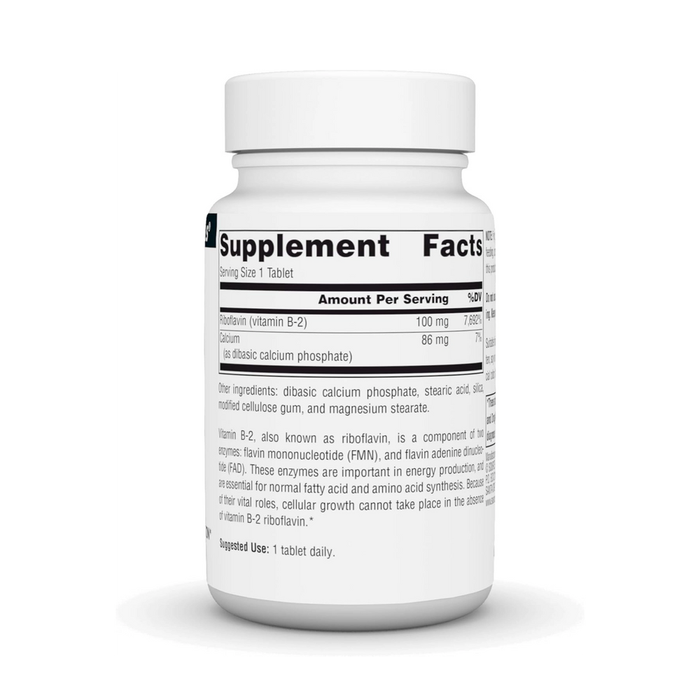 Source Naturals, Vitamin B-2 Riboflavin, 100 Mg, 100 Tablets