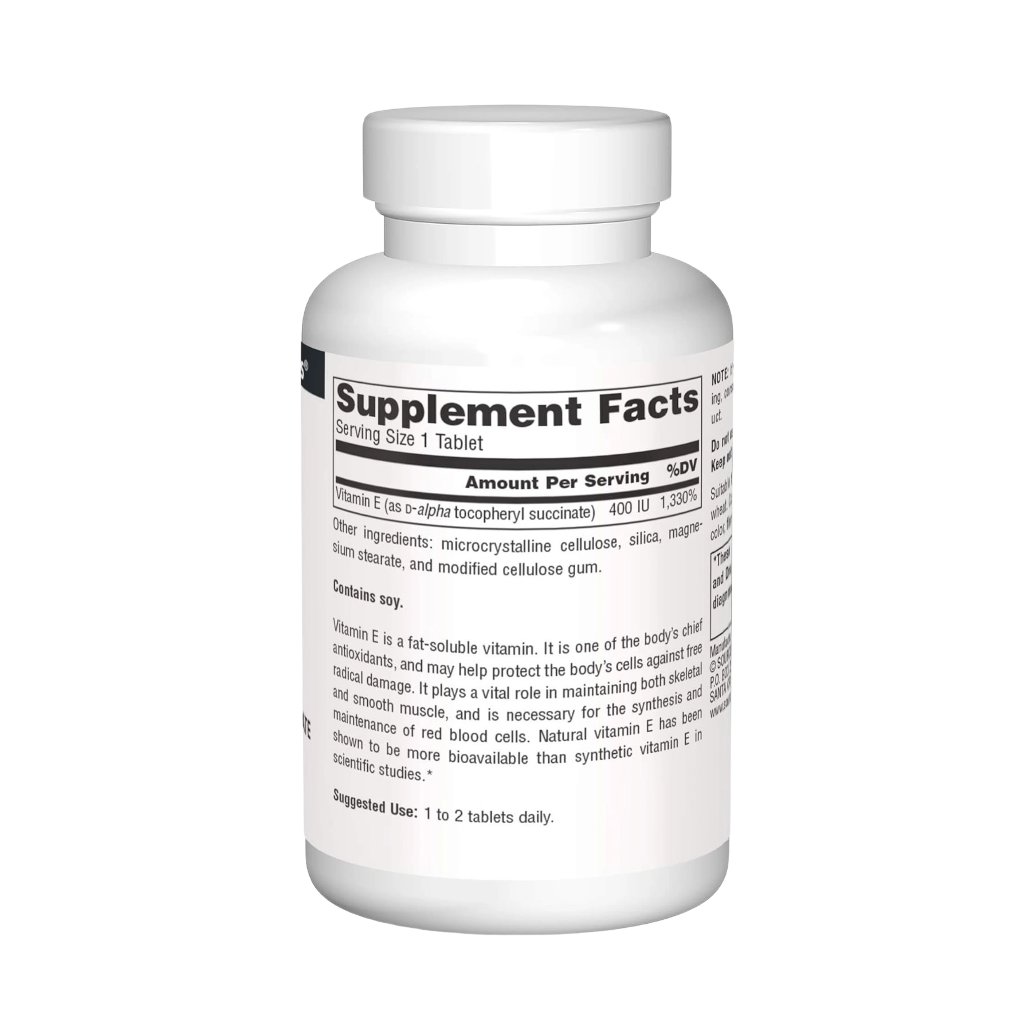 Source Naturals, Vitamin E, 400 IU, 50 Tablets