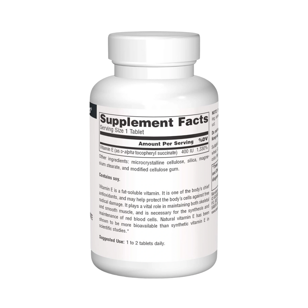 Source Naturals, Vitamin E, 400 IU, 50 Tablets