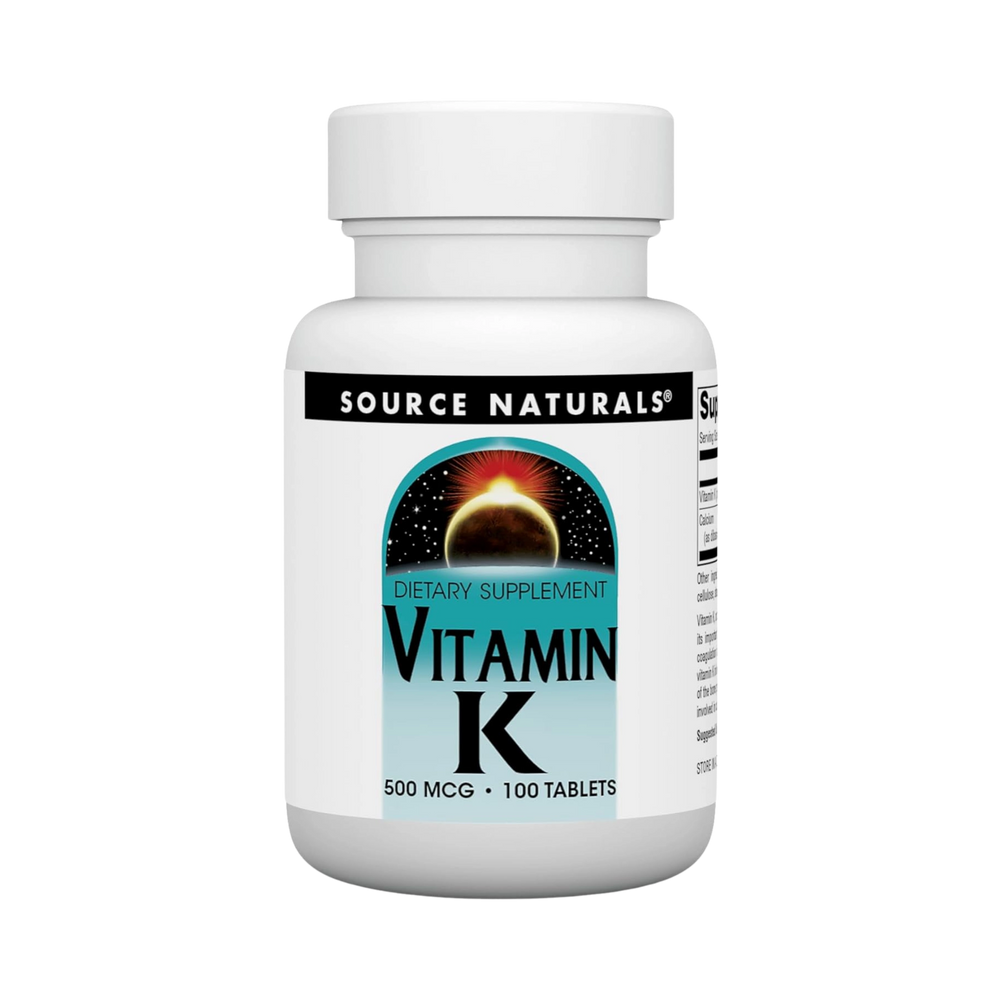 Source Naturals, Vitamin K, 500 Mcg, 100 Tablets
