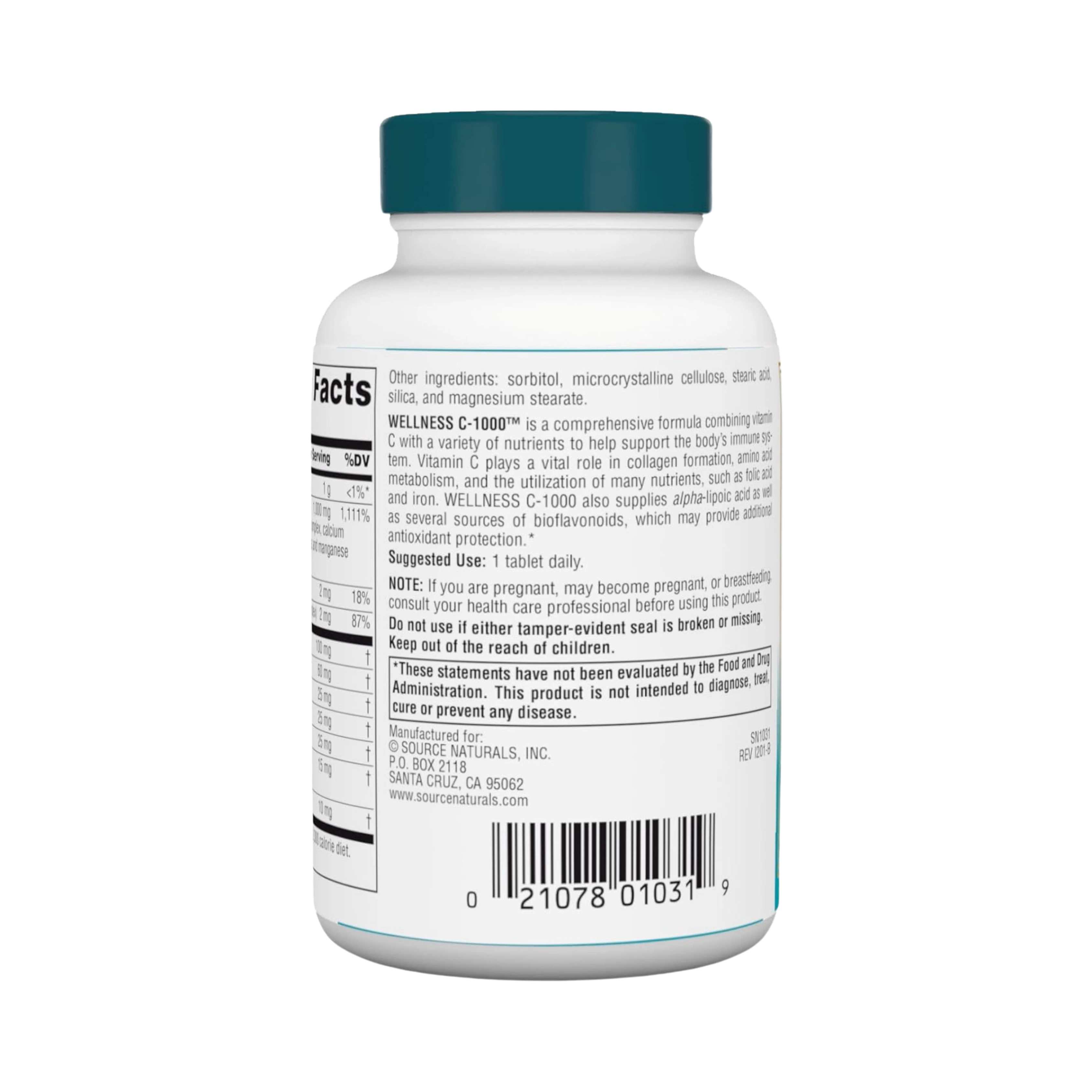 Source Naturals, Wellness C-1000, 50 Tablets
