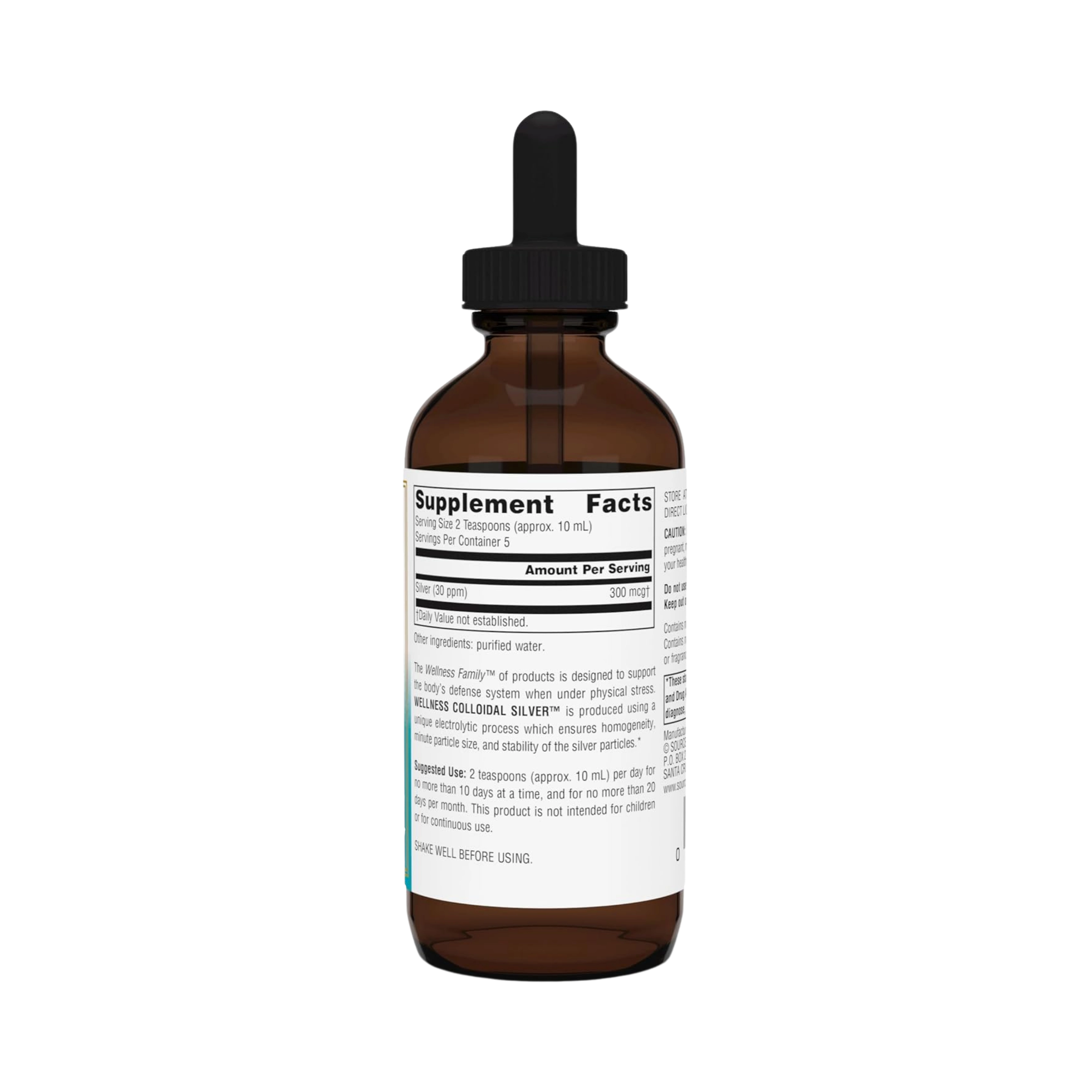 Source Naturals, Wellness Colloidal Silver, 30 Ppm, 2 Oz Liquid