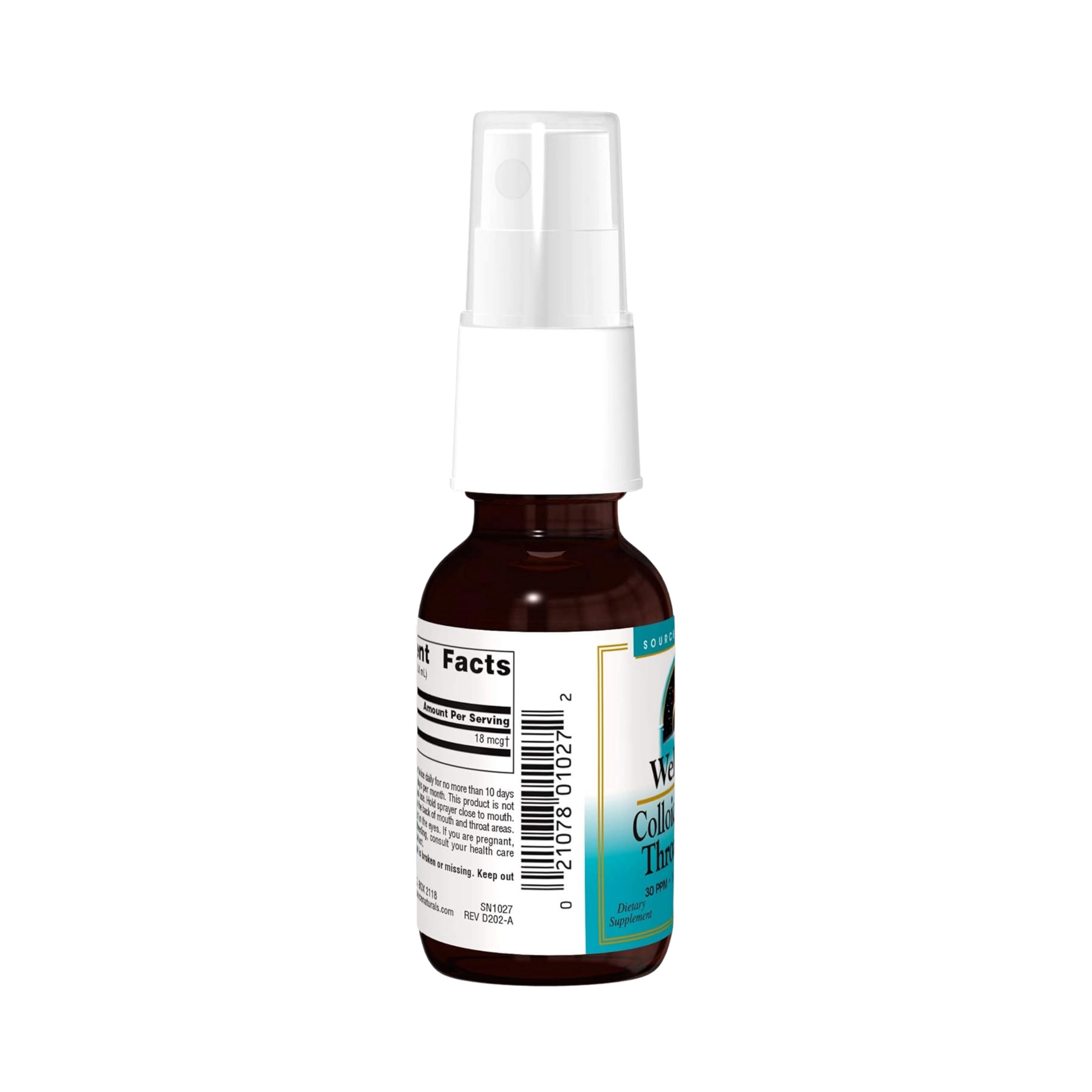 Source Naturals, Wellness Colloidal Silver Throat Spray, 30 ppm, 1 Fl Oz Liquid