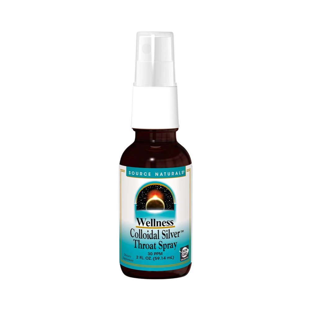 Source Naturals, Wellness Colloidal Silver Throat Spray, 30 ppm, 2 Fl Oz Liquid