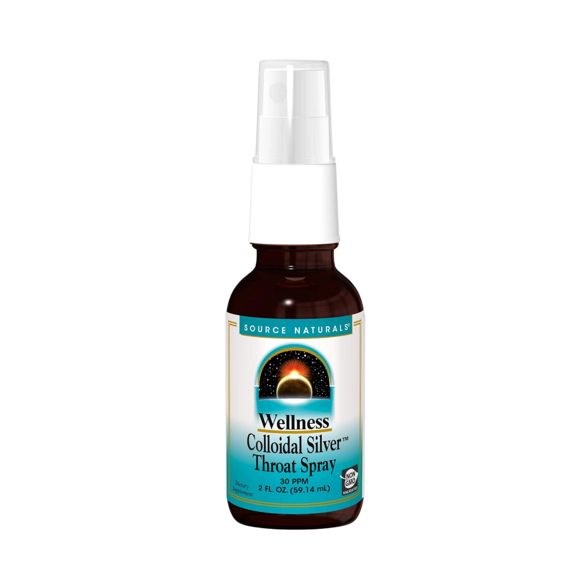 Source Naturals, Wellness Colloidal Silver Throat Spray, 30 ppm, 2 Fl Oz Liquid