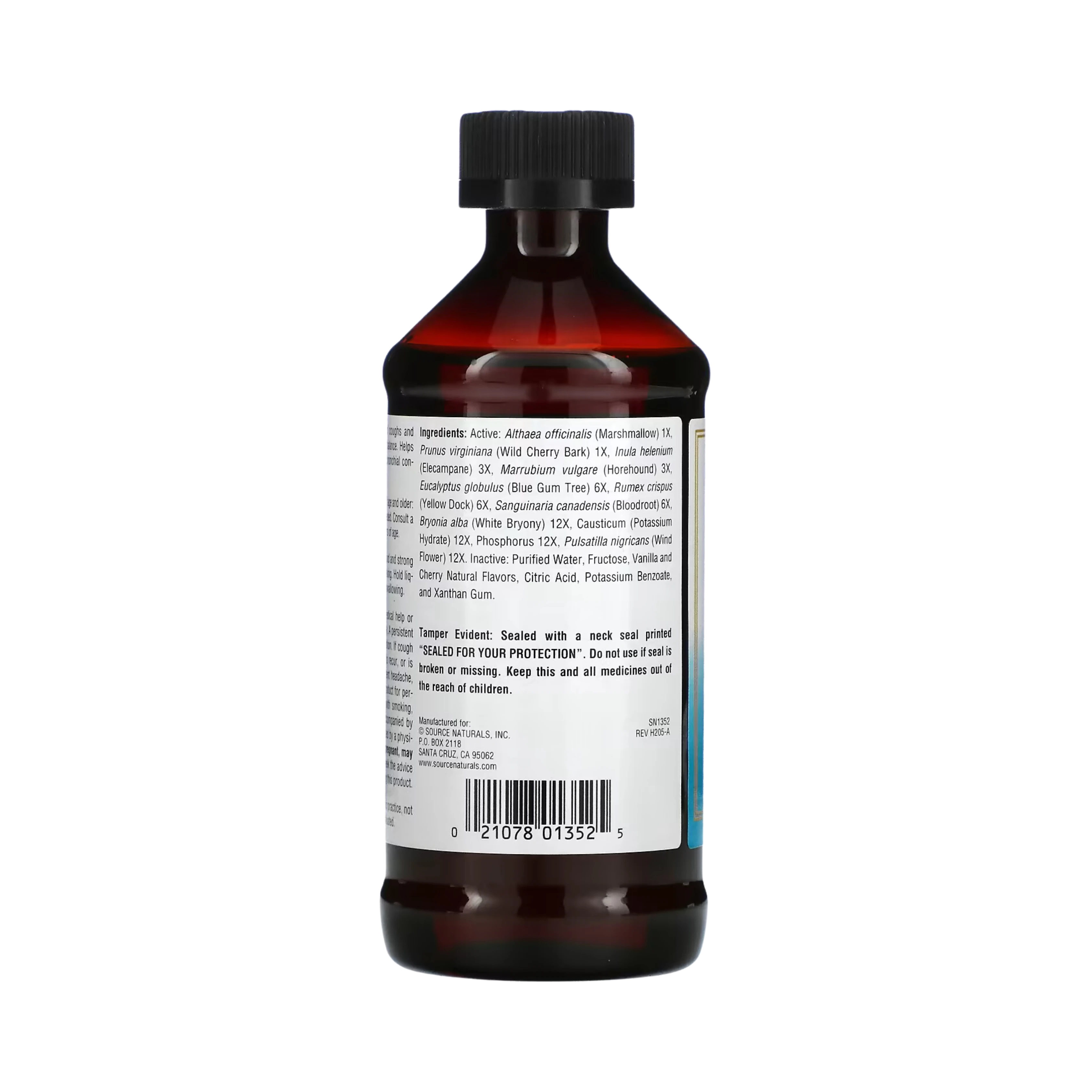 Source Naturals, Wellness Cough Syrup, 4 Oz Liquid