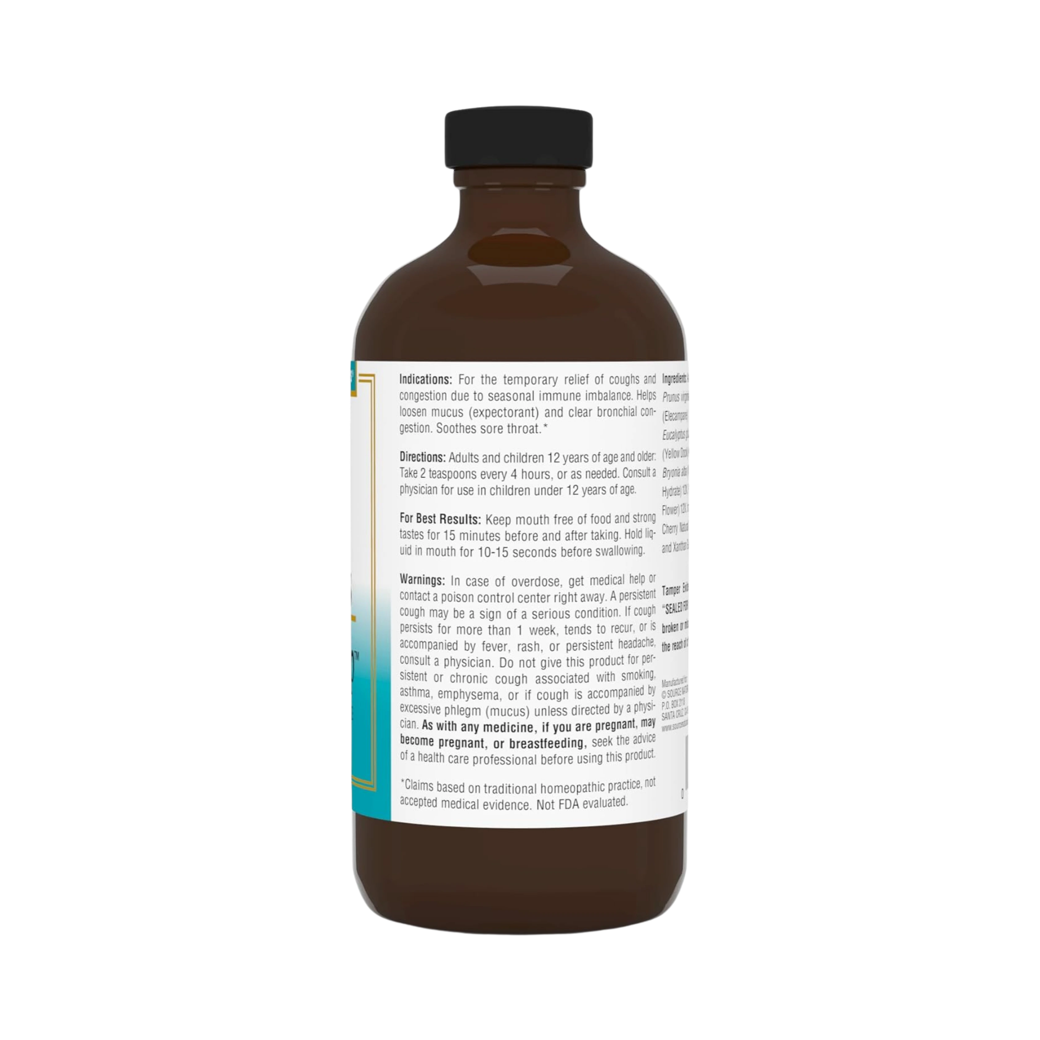 Source Naturals, Wellness Cough Syrup, 8 Oz Liquid