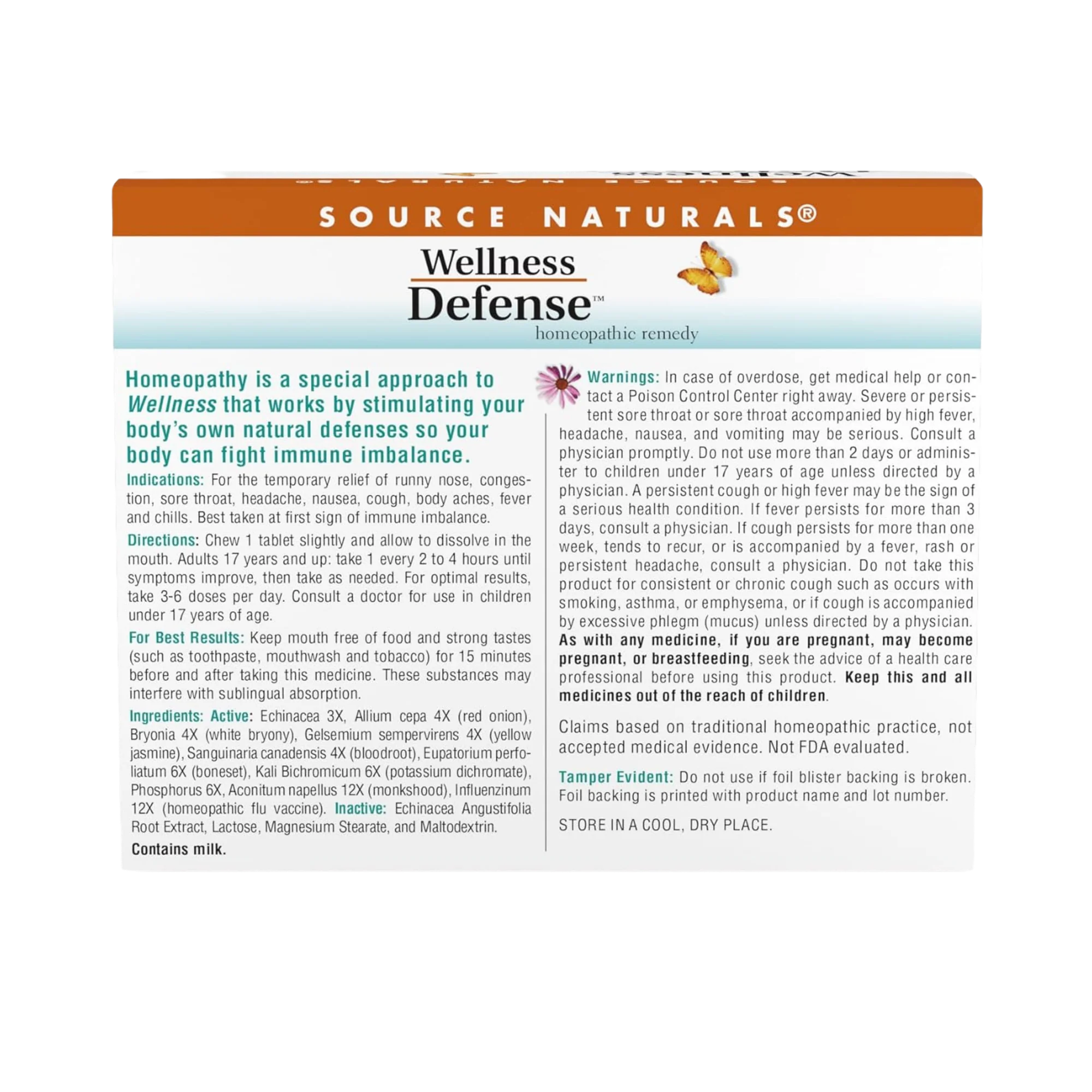 Source Naturals, Wellness Defense, 48 Tablets