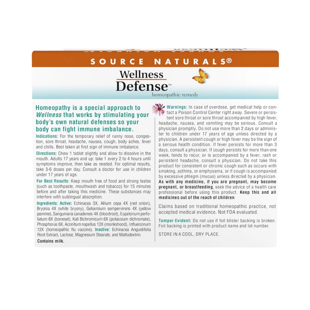 Source Naturals, Wellness Defense, 48 Tablets