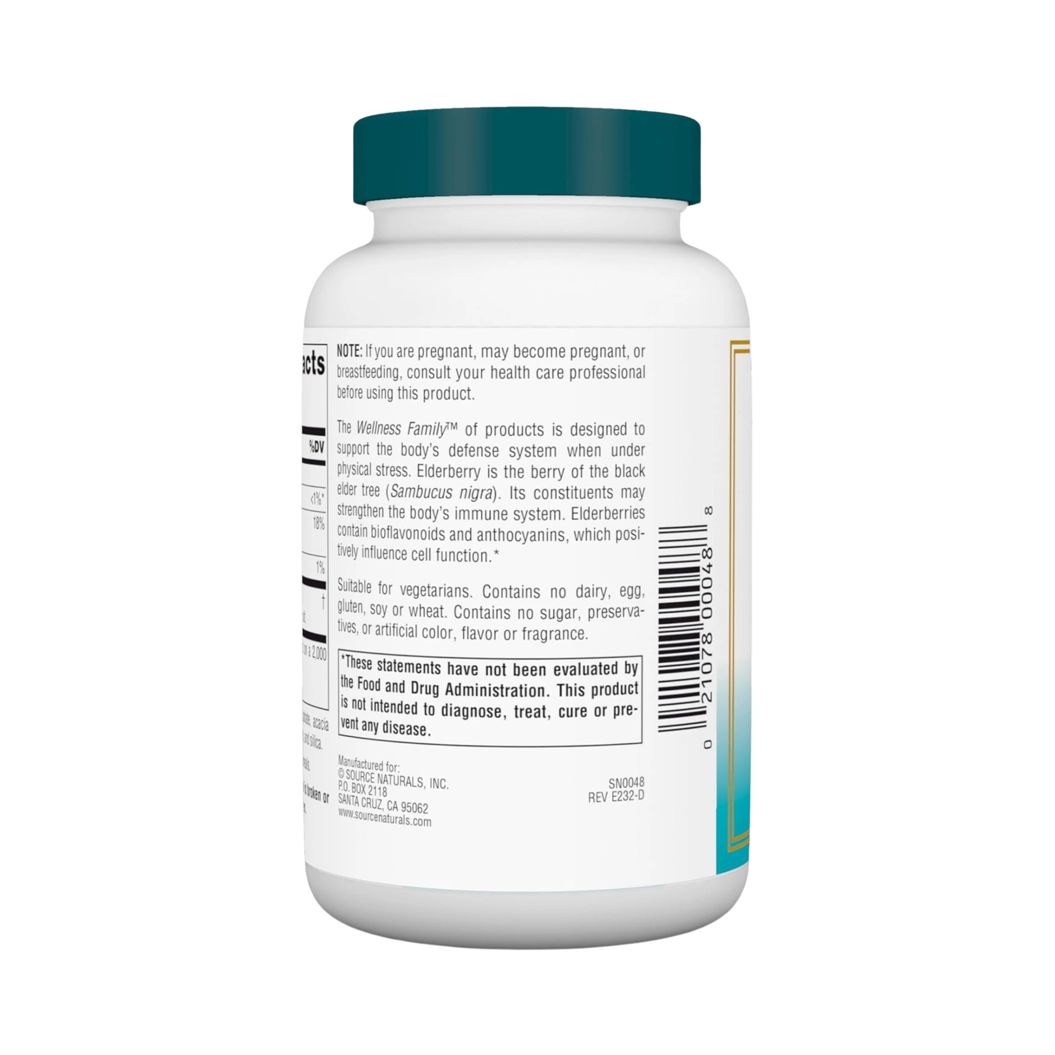 Source Naturals, Wellness Elderberry Extract, 500 Mg, 120 Tablets