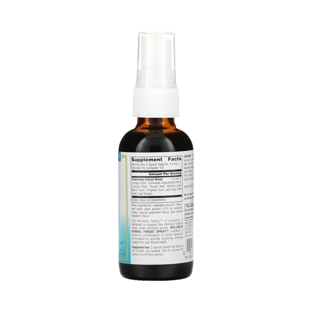 Source Naturals, Wellness Herbal Throat Spray, 1 Oz Liquid
