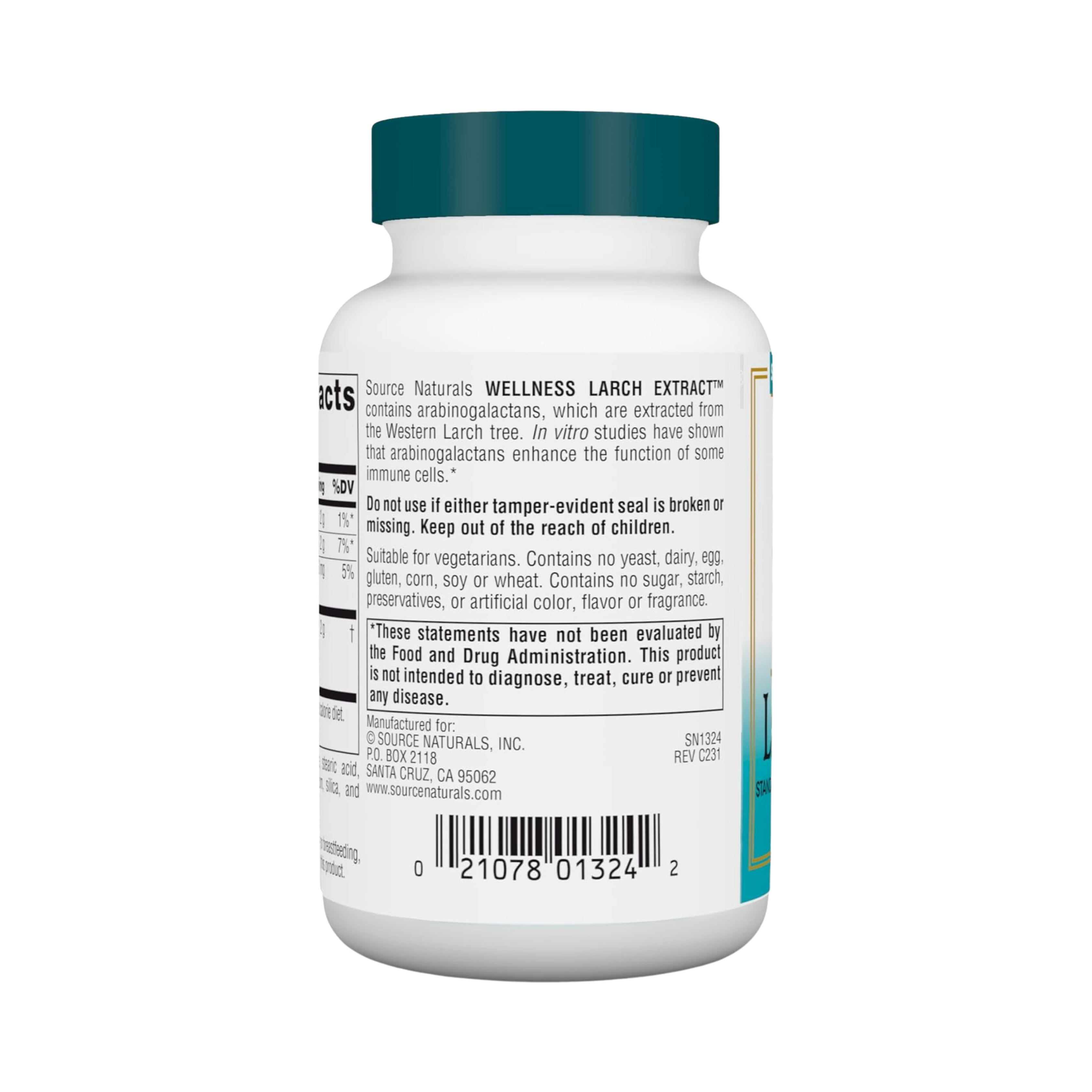 Source Naturals, Wellness Larch Extract, 1000 Mg, 60 Tables