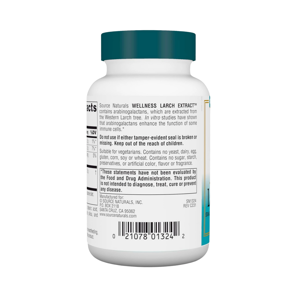 Source Naturals, Wellness Larch Extract, 1000 Mg, 60 Tables