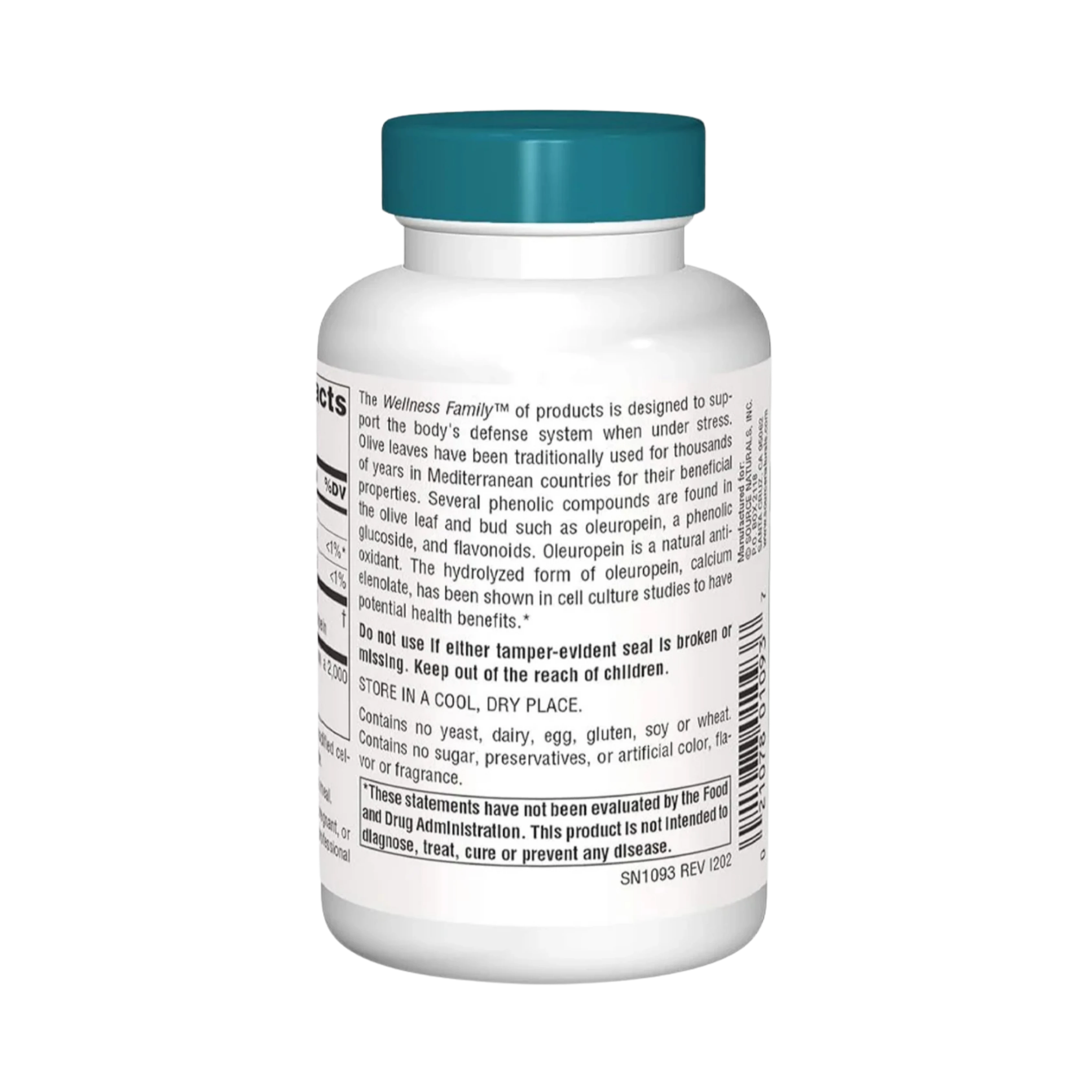 Source Naturals, Wellness Olive Leaf, 120 Tablets