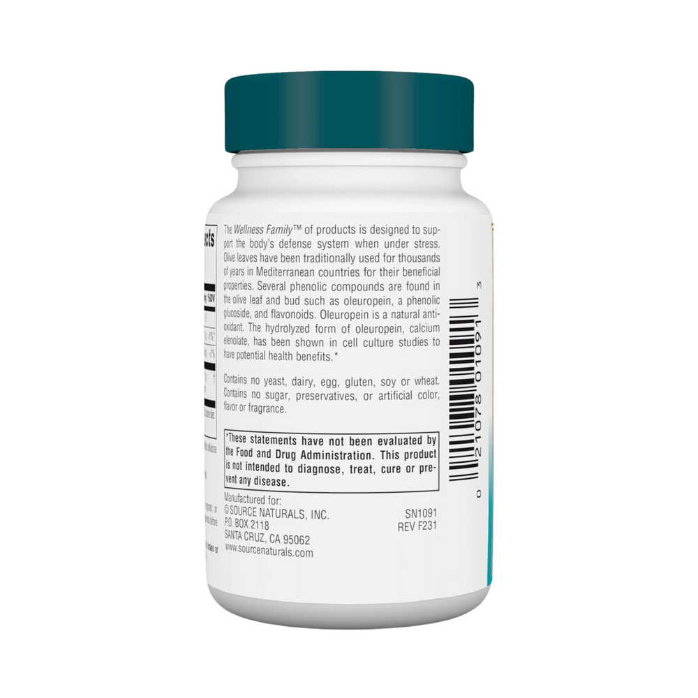 Source Naturals, Wellness Olive Leaf, 30 Tablets