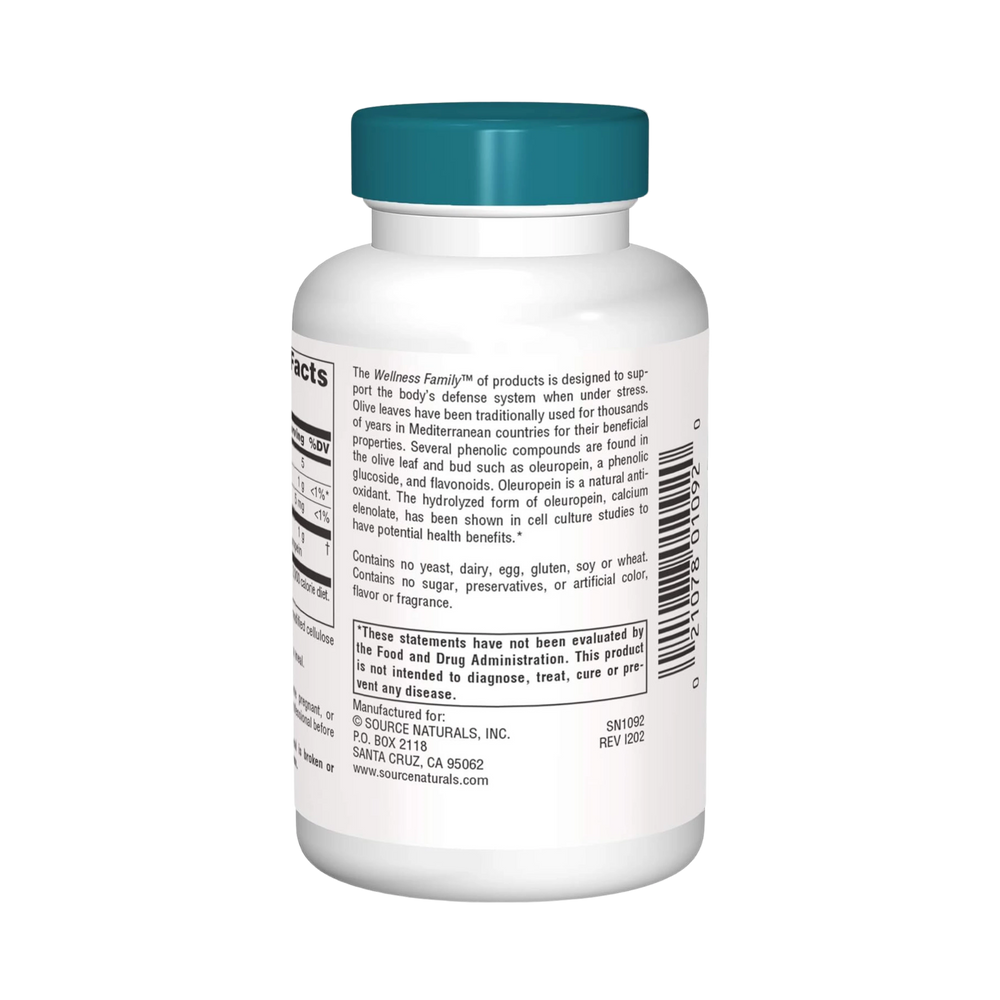 Source Naturals, Wellness Olive Leaf, 60 Tablets