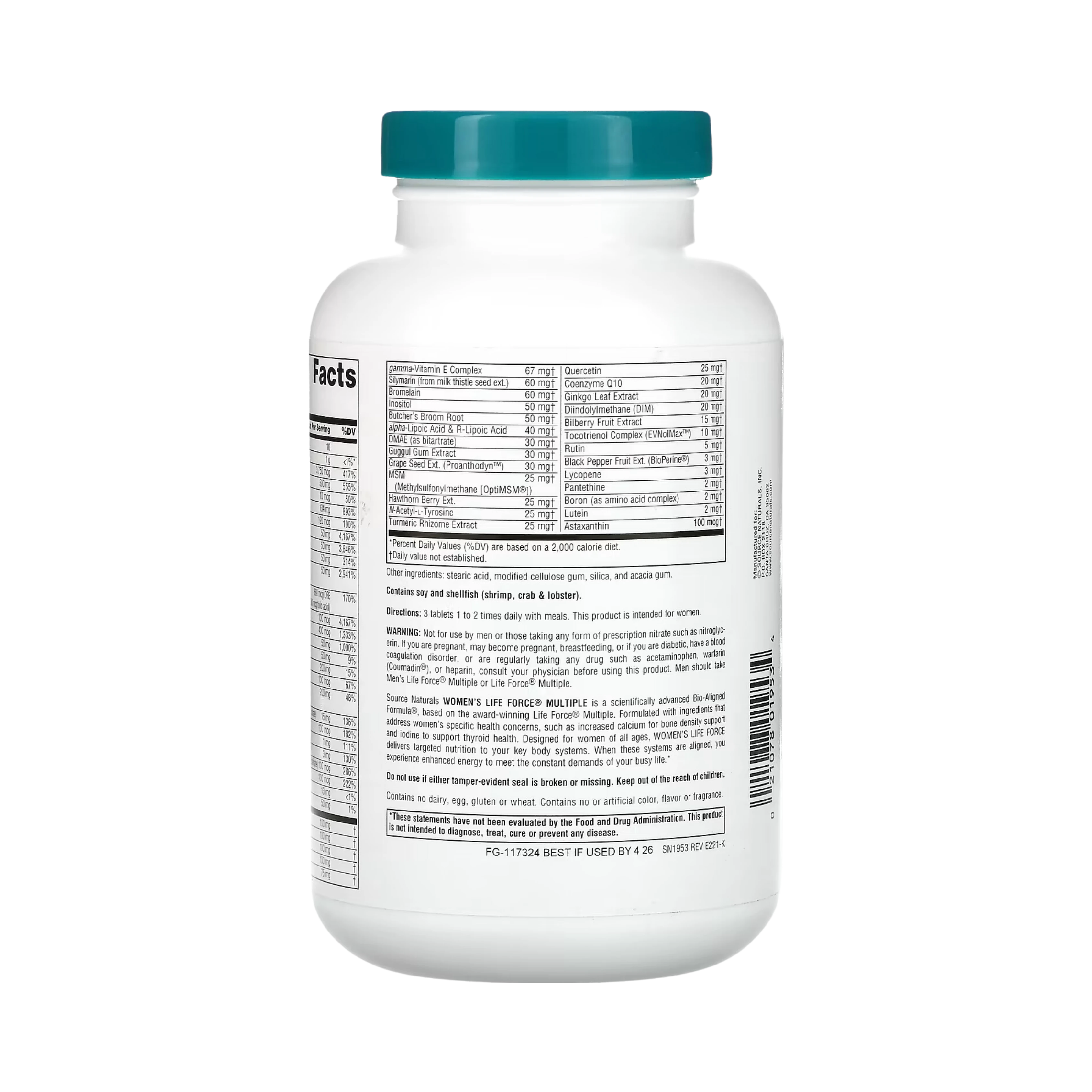 Source Naturals, Women's Life Force Multiple, No Iron, 45 Tabs