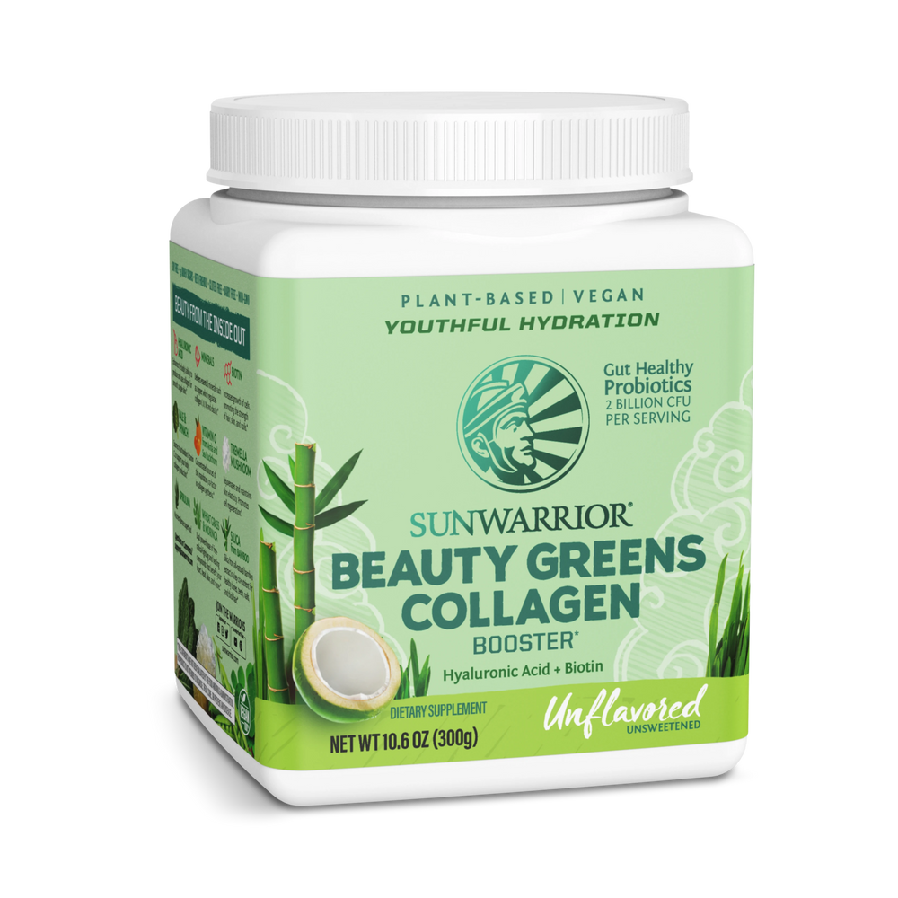 Sunwarrior, Beauty Greens Collagen Booster, Unflavored, 300 g