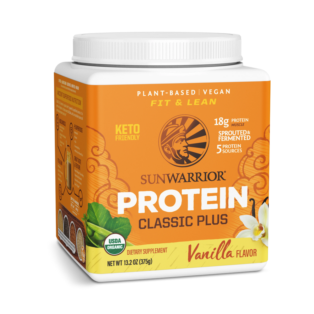 Sunwarrior, Classic Plus Protein, Vanilla, 375 g