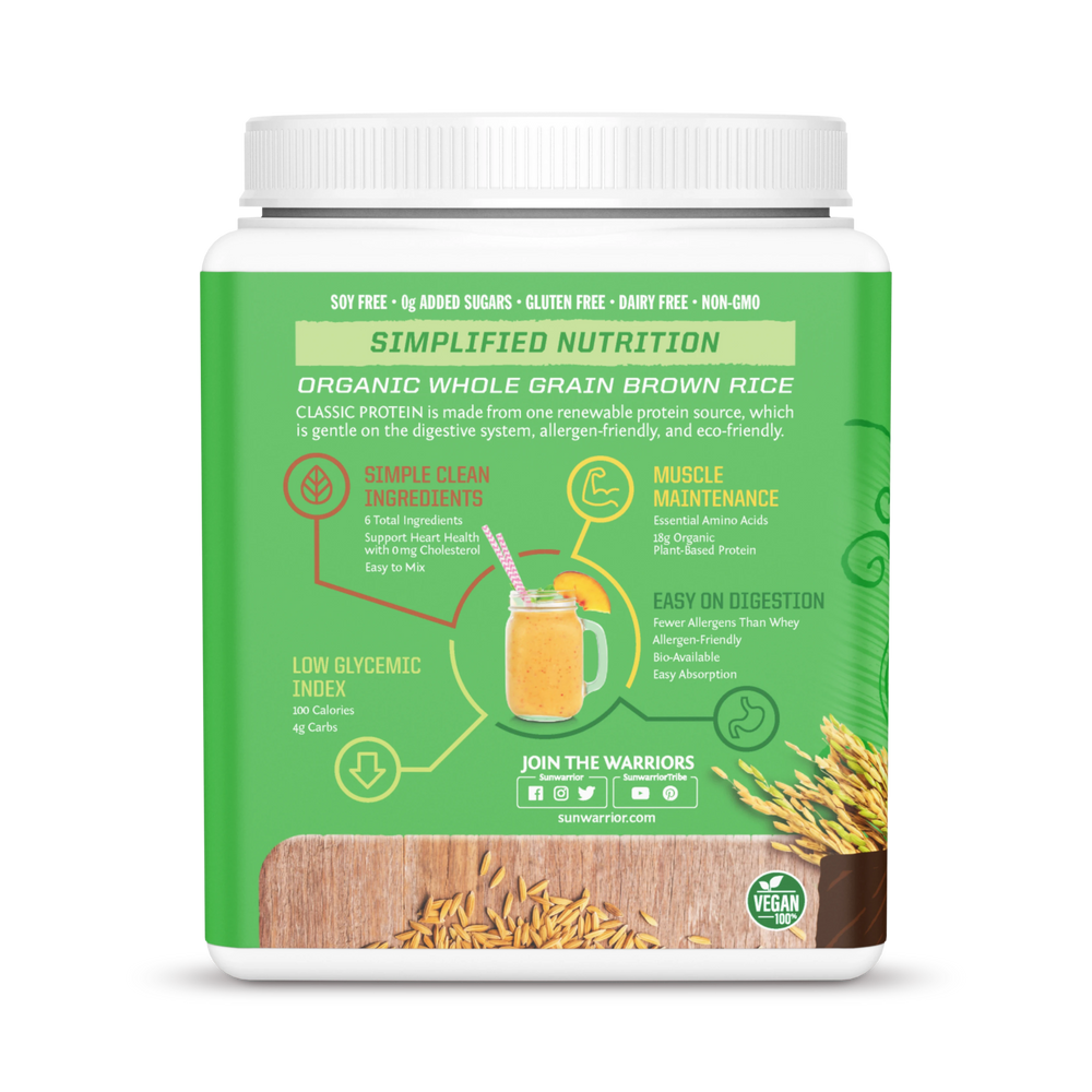 Sunwarrior, Classic Protein, Chocolate, 375 g