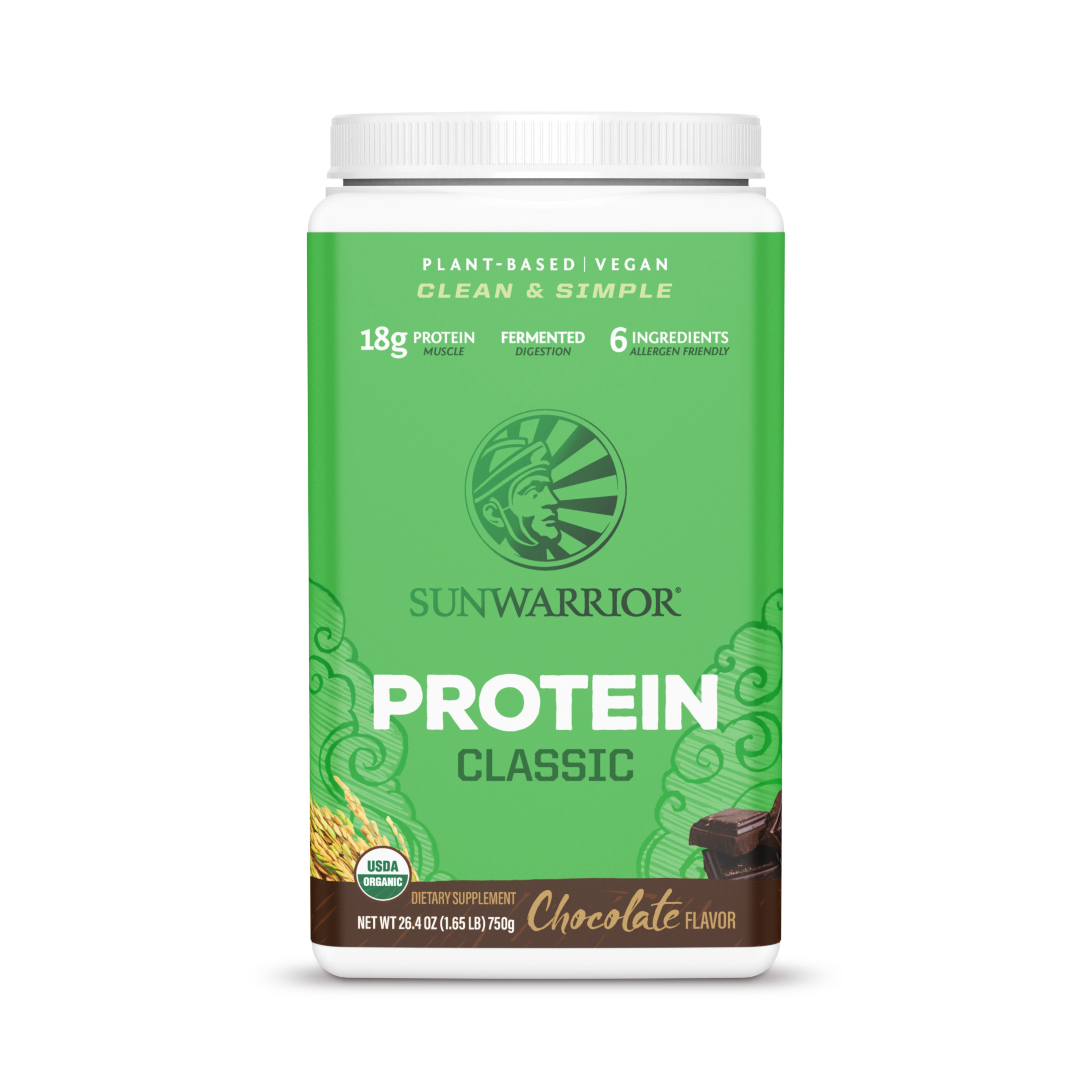 Sunwarrior, Classic Protein, Chocolate, 750 g