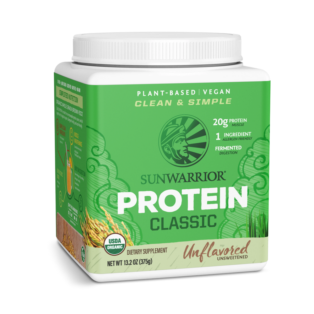 Sunwarrior, Classic Protein, Unflavored, 375 g