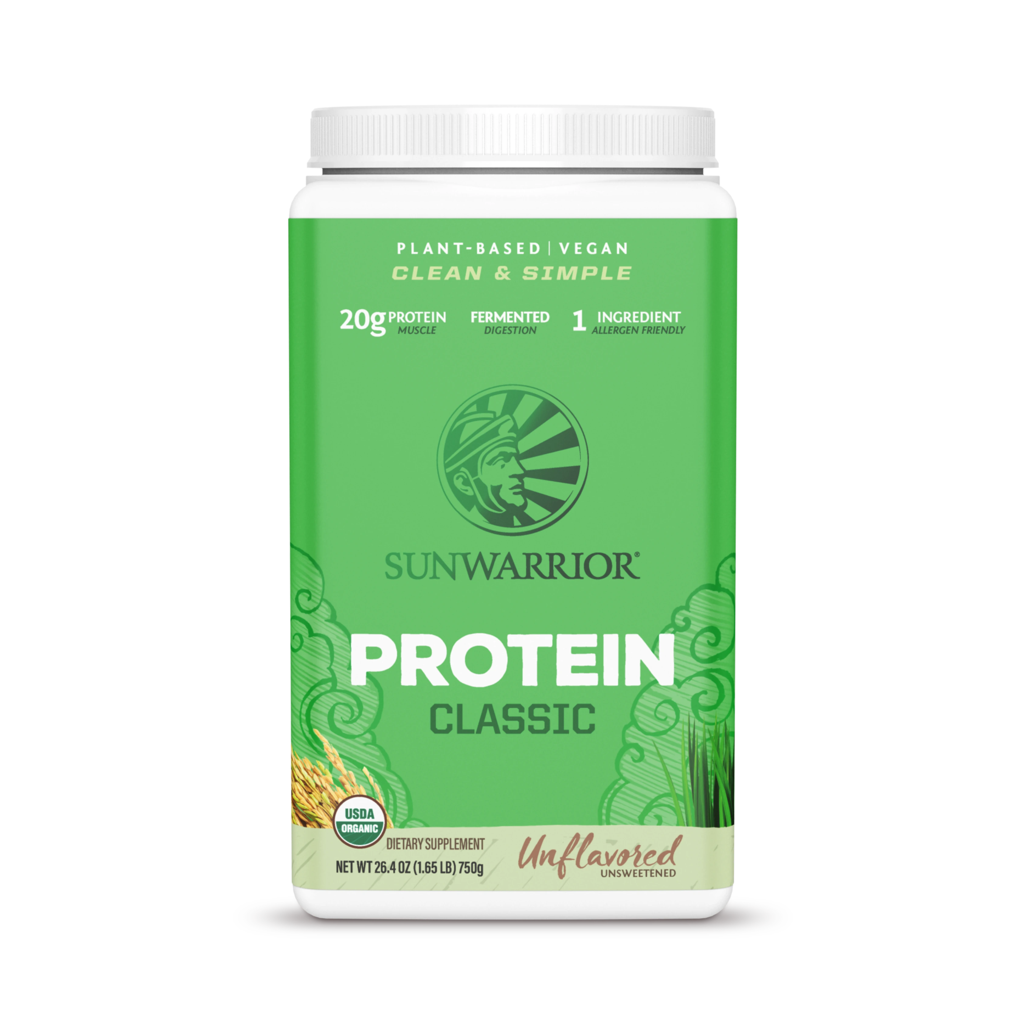 Sunwarrior, Classic Protein, Unflavored, 750 g