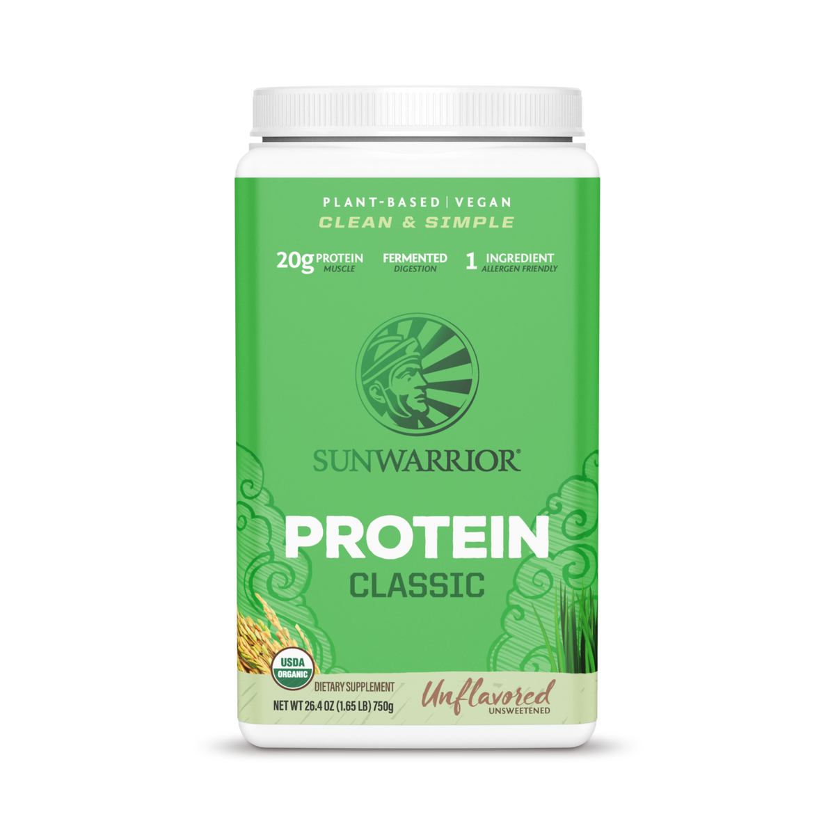 Sunwarrior, Classic Protein, Unflavored, 750 g